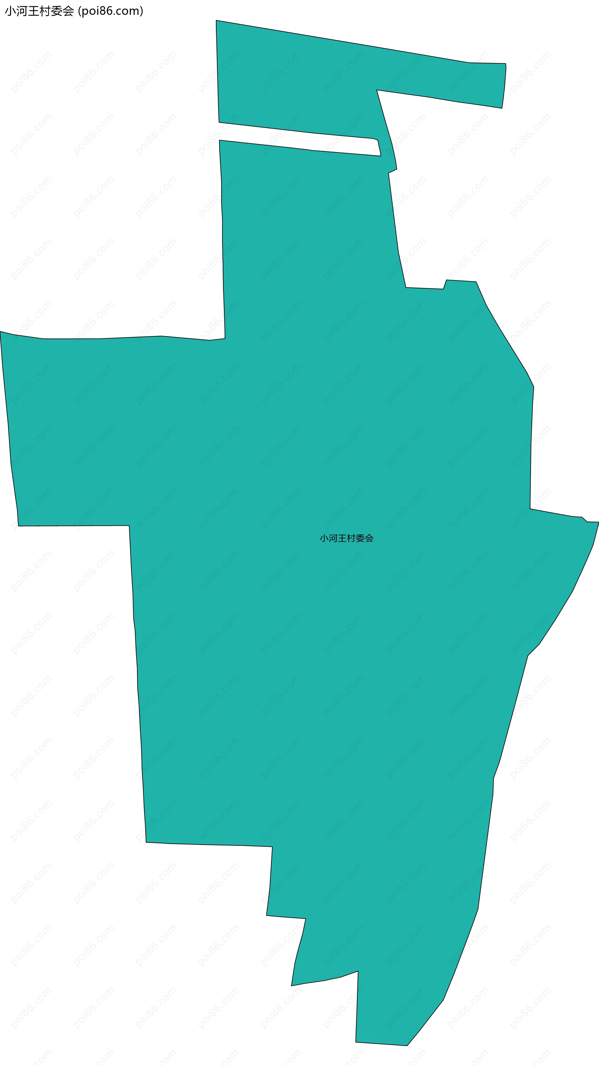 小河王村委会边界地图