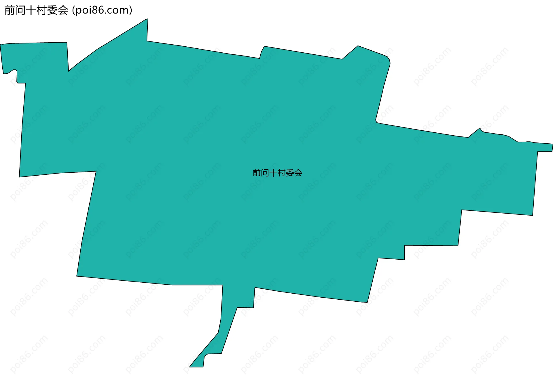 前问十村委会边界地图