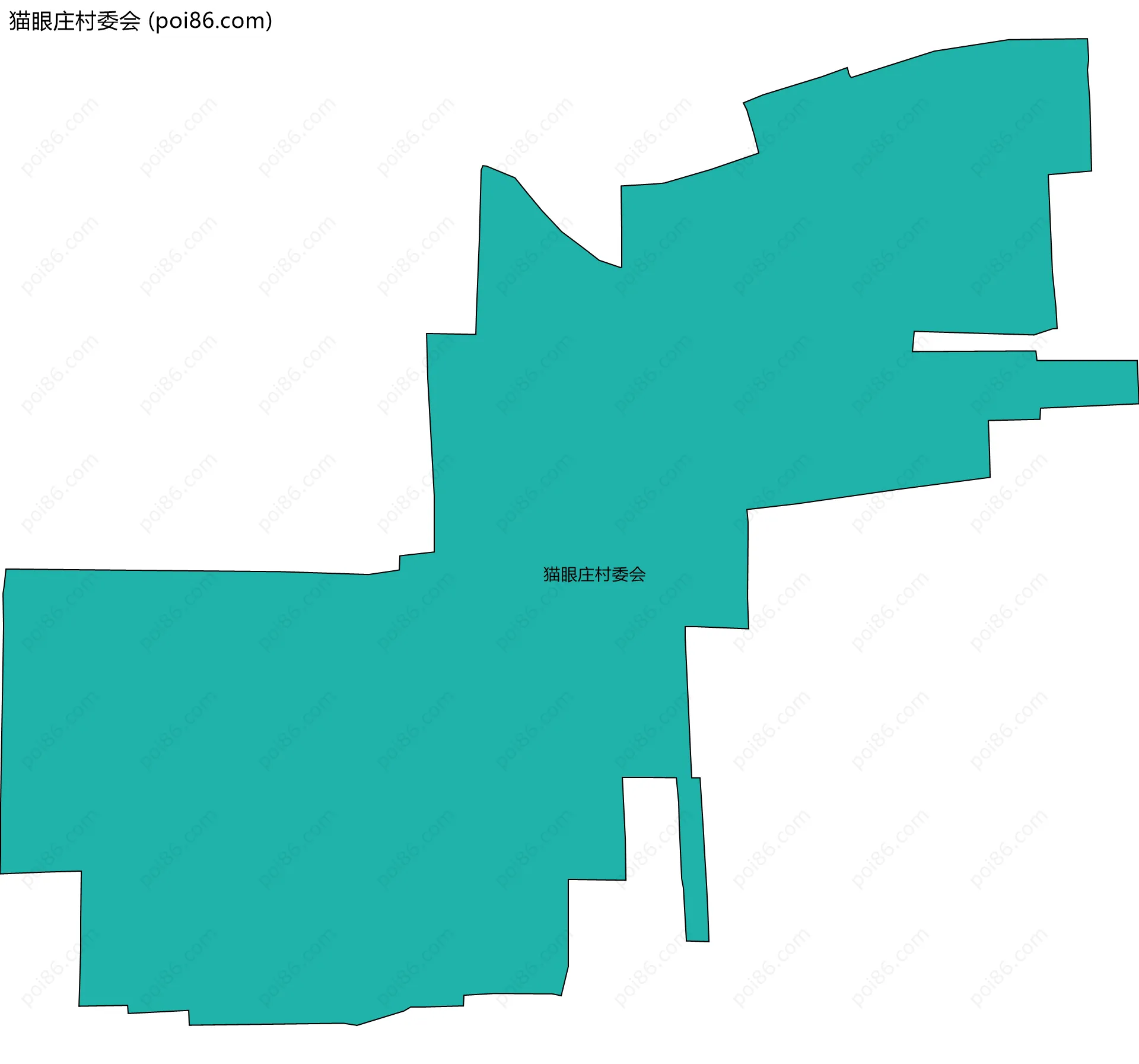 猫眼庄村委会边界地图