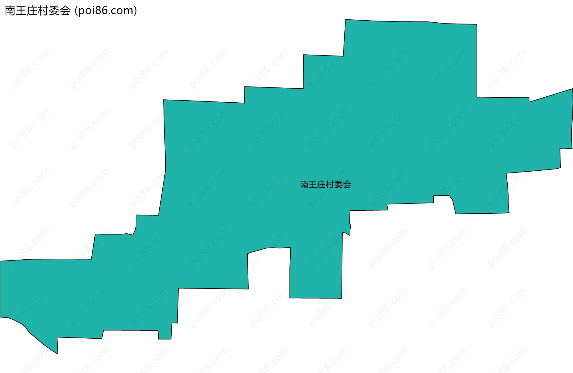 南王庄村委会边界地图