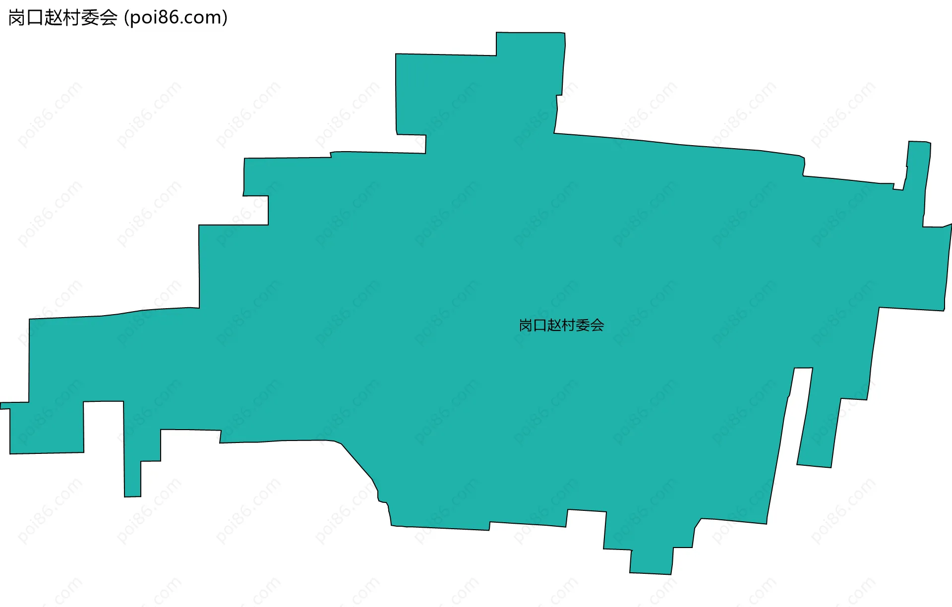 岗口赵村委会边界地图