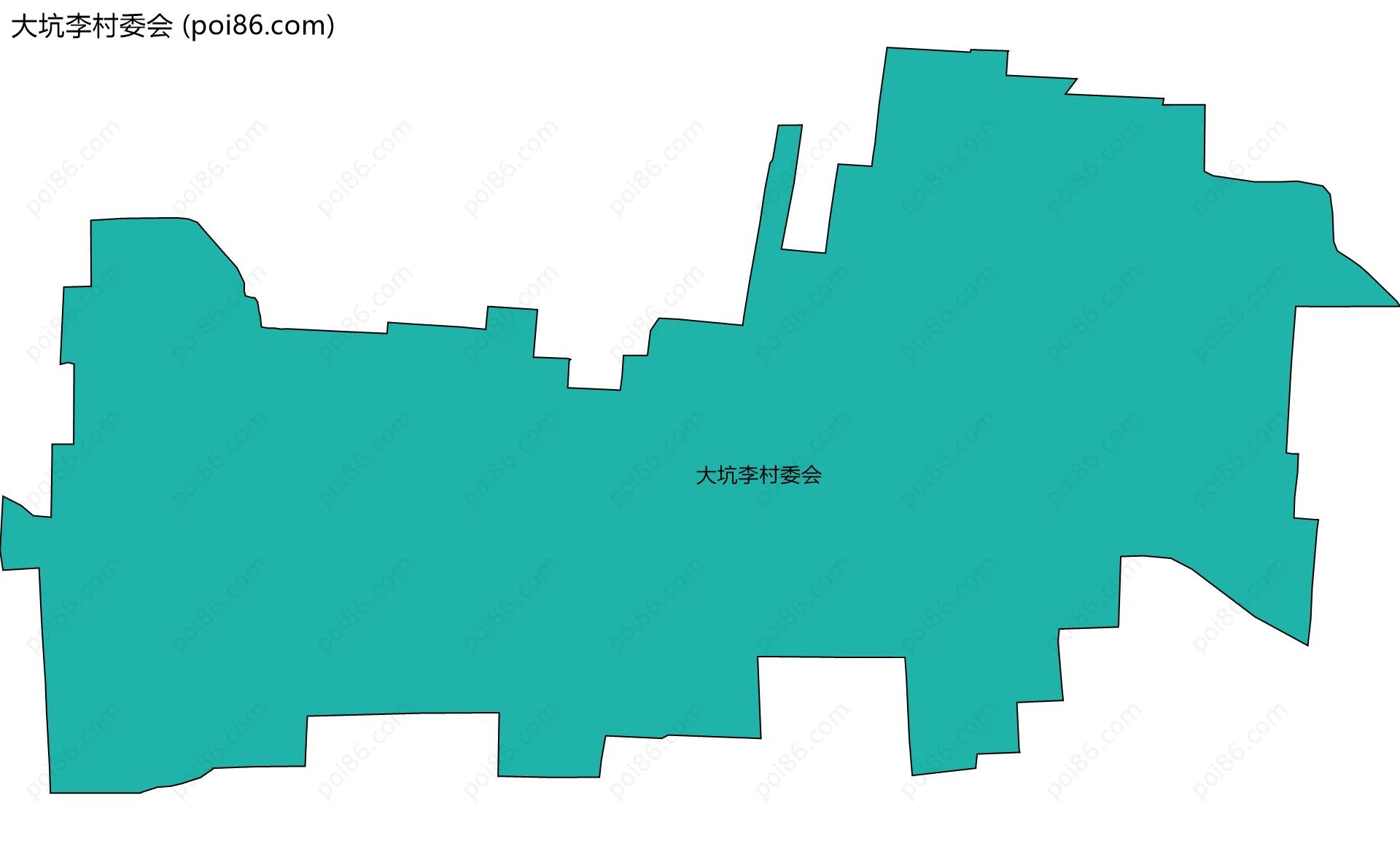 大坑李村委会边界地图