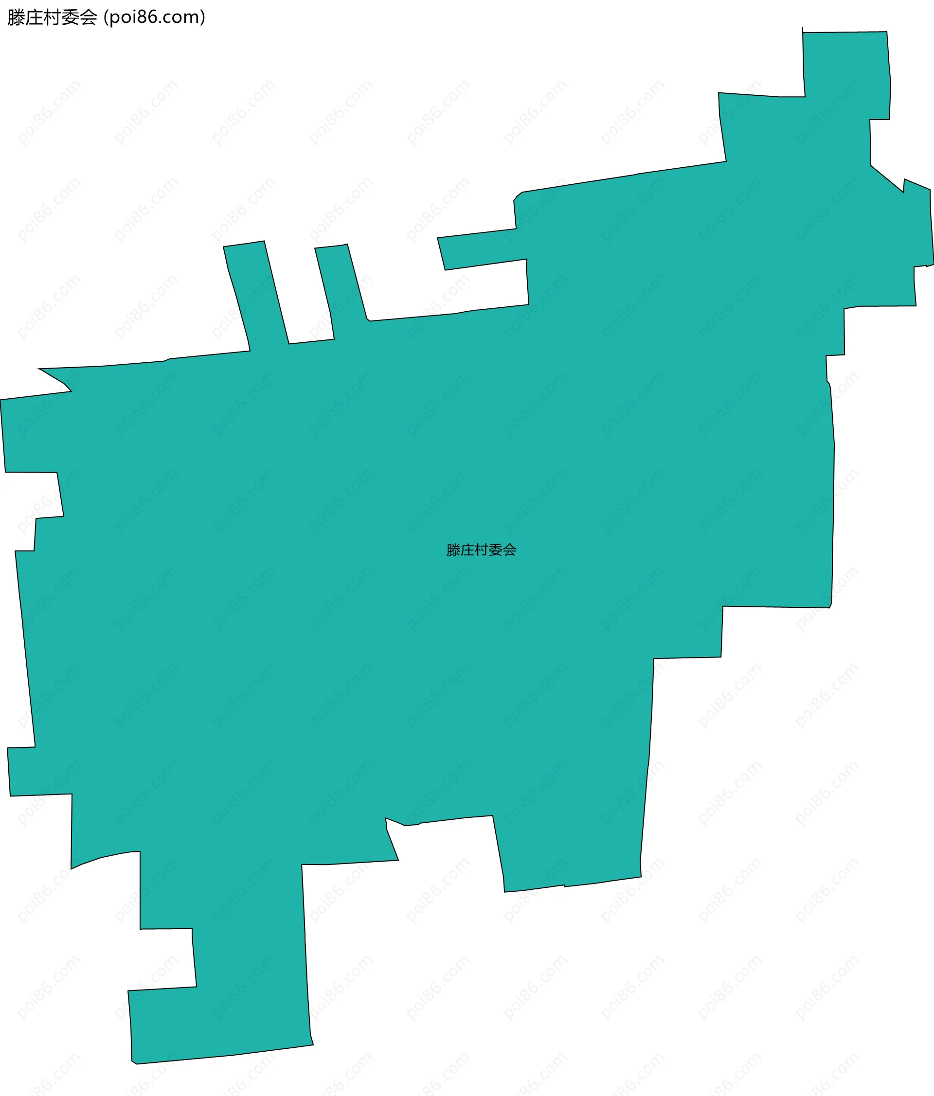 滕庄村委会边界地图