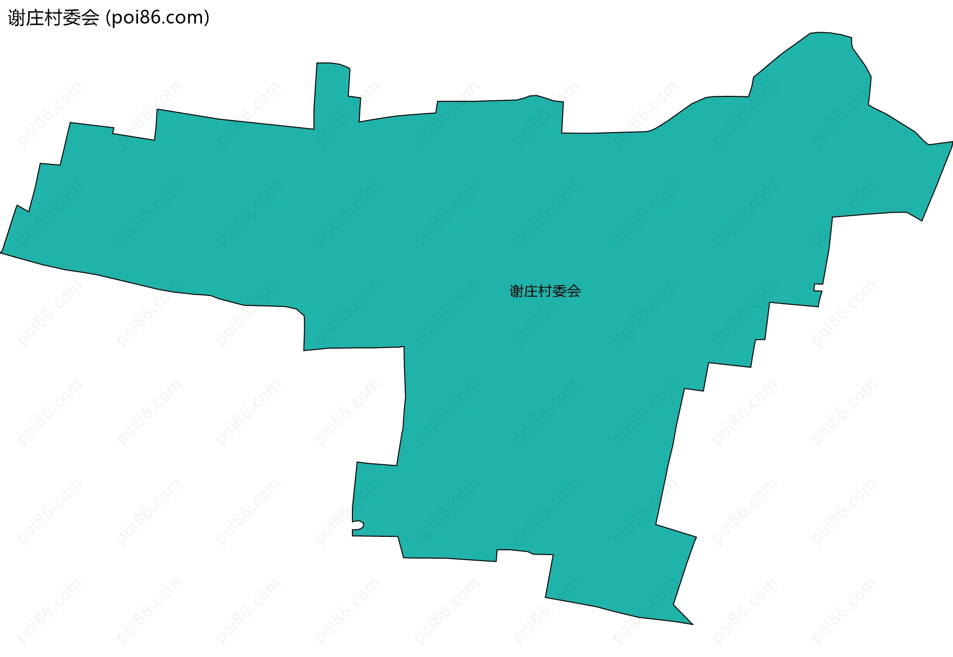 谢庄村委会边界地图
