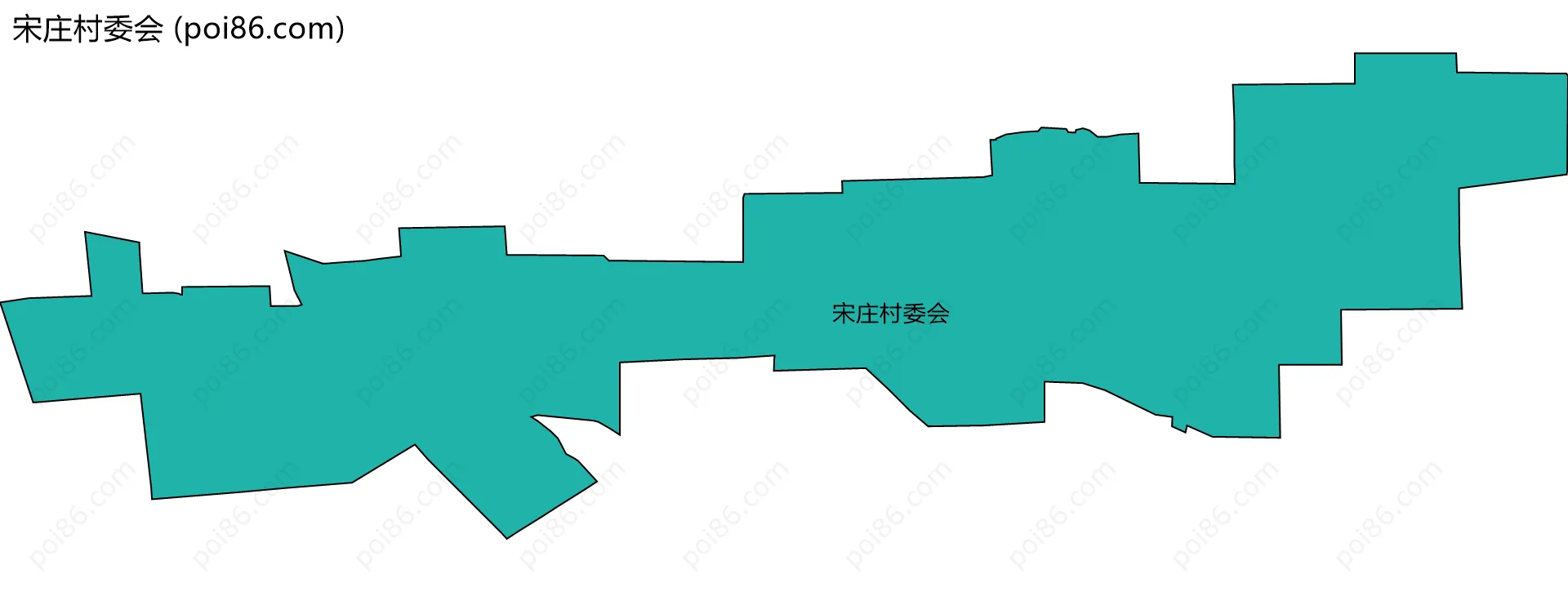 宋庄村委会边界地图