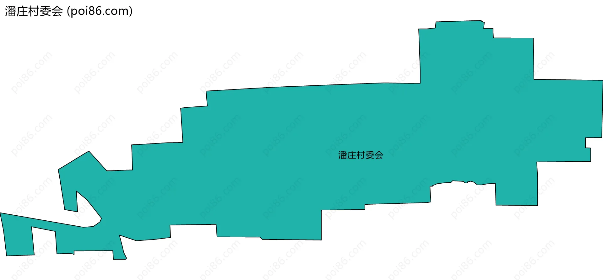 潘庄村委会边界地图