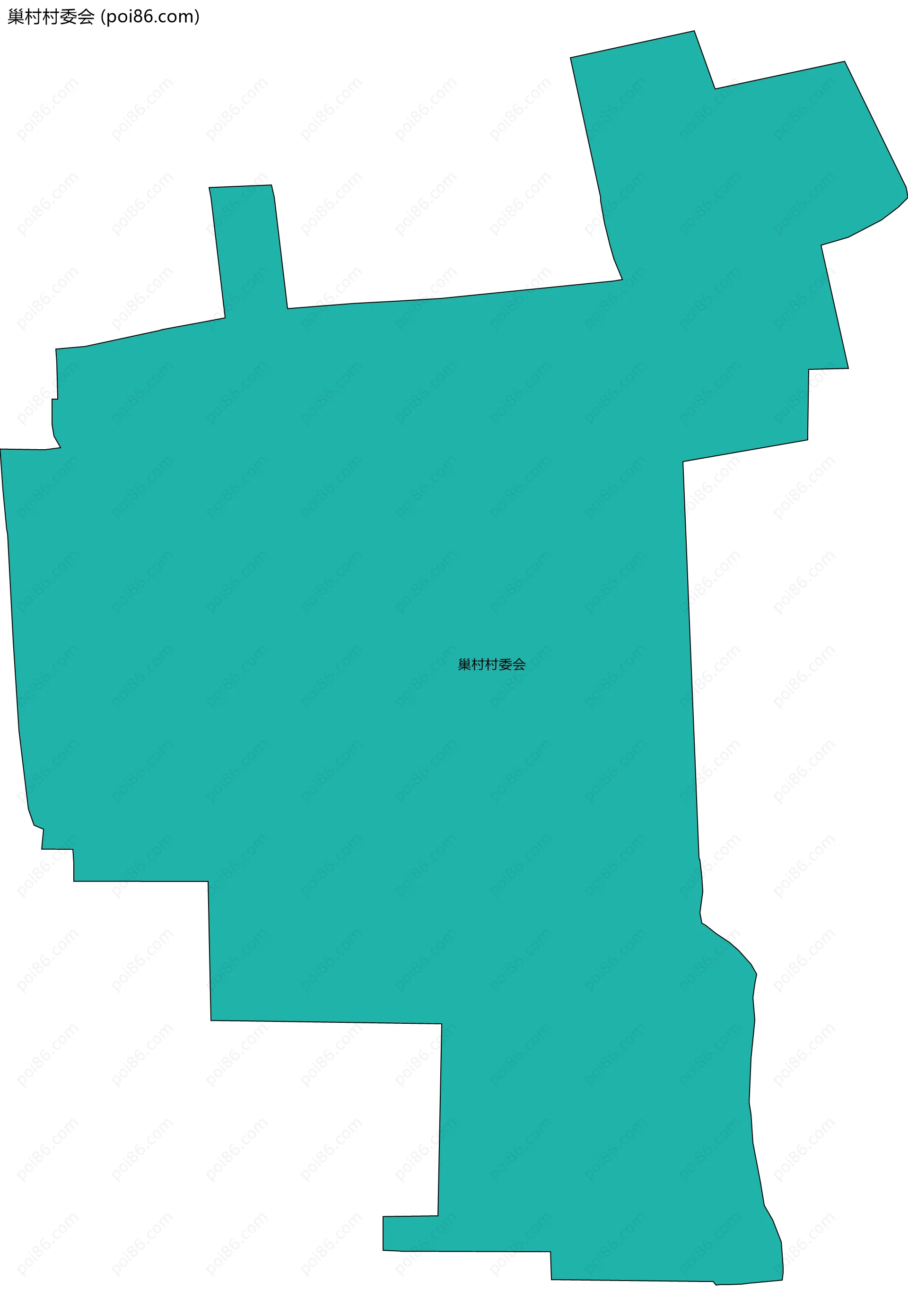 巢村村委会边界地图