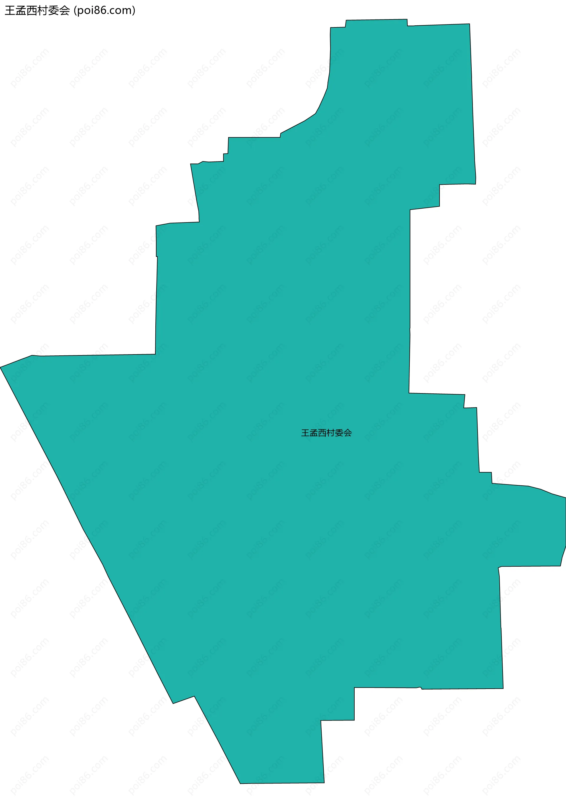 王孟西村委会边界地图