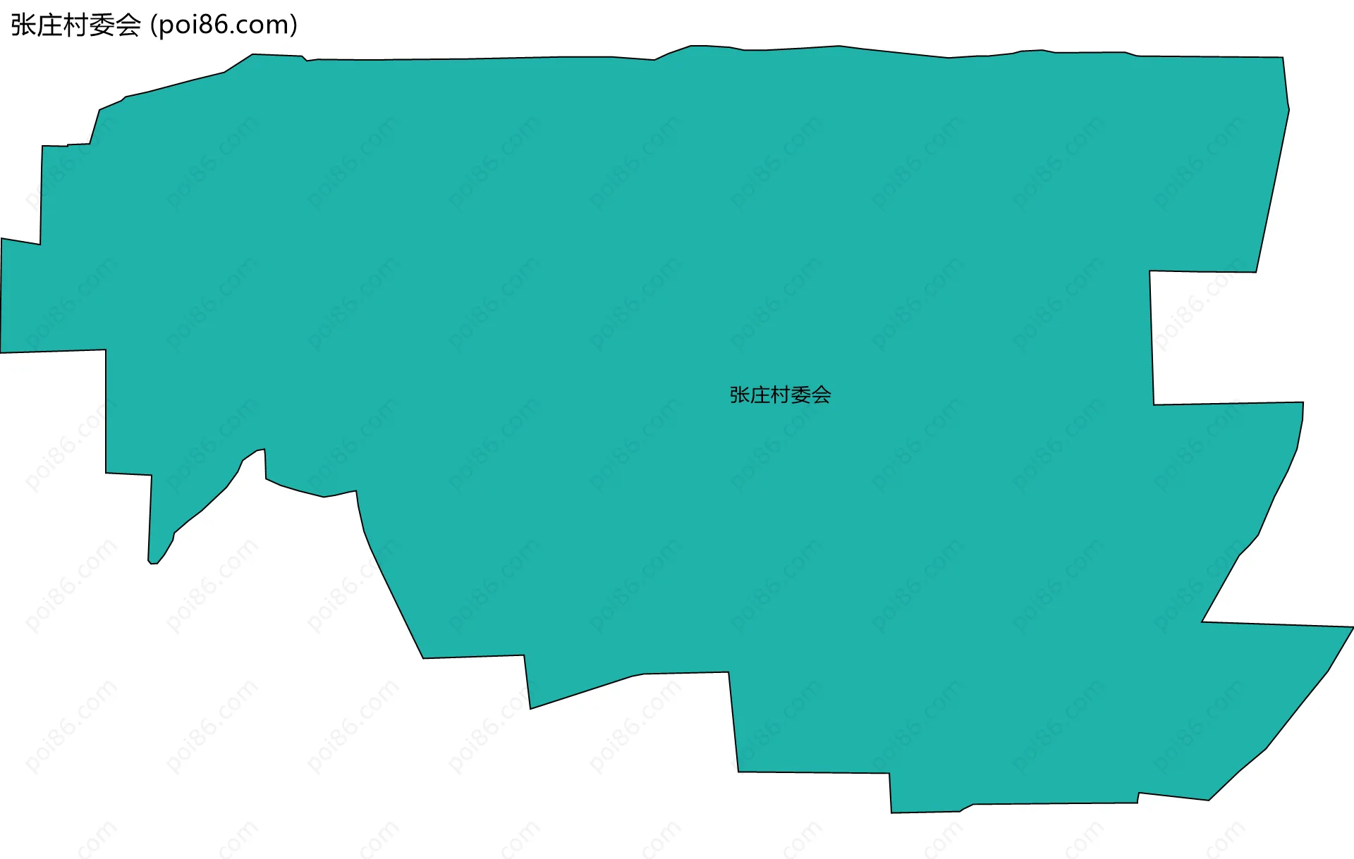 张庄村委会边界地图