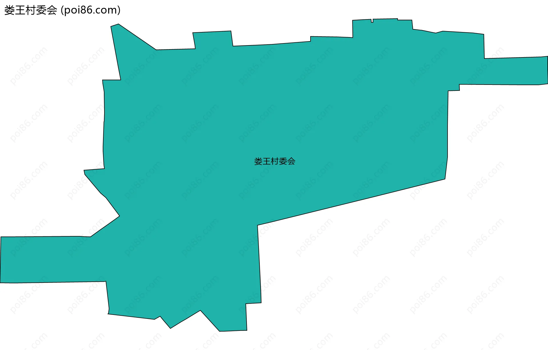 娄王村委会边界地图