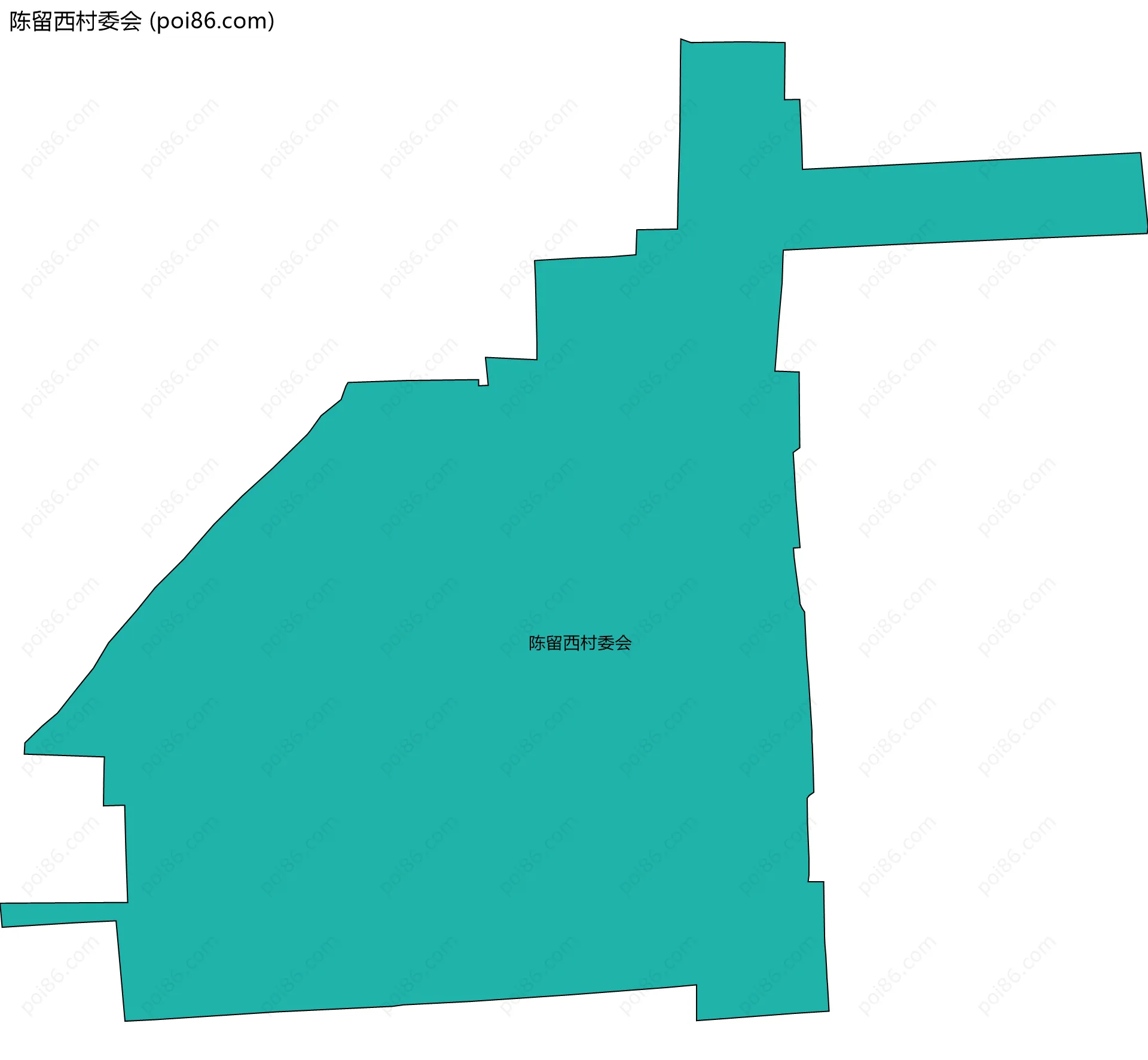 陈留西村委会边界地图