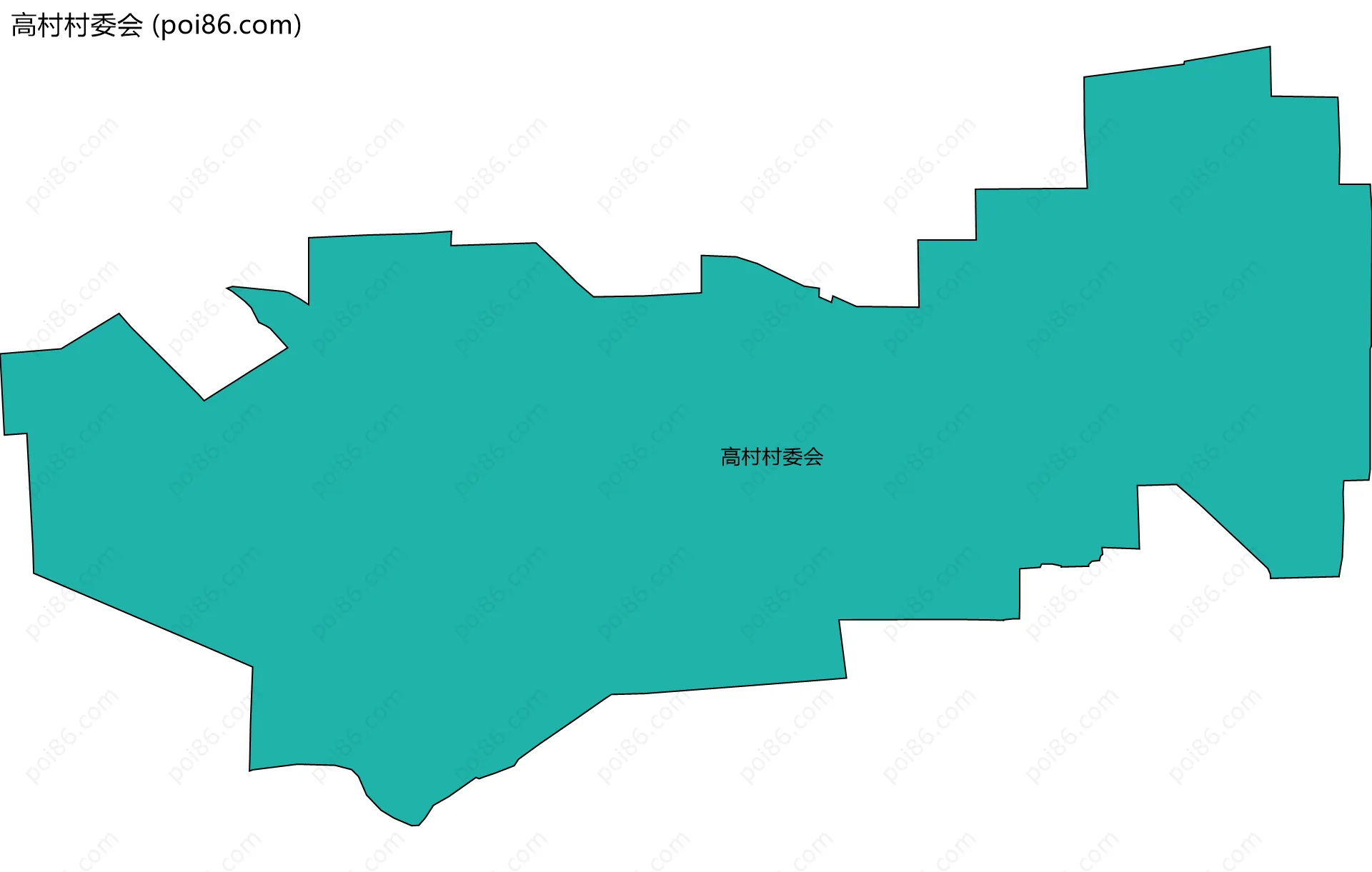 高村村委会边界地图