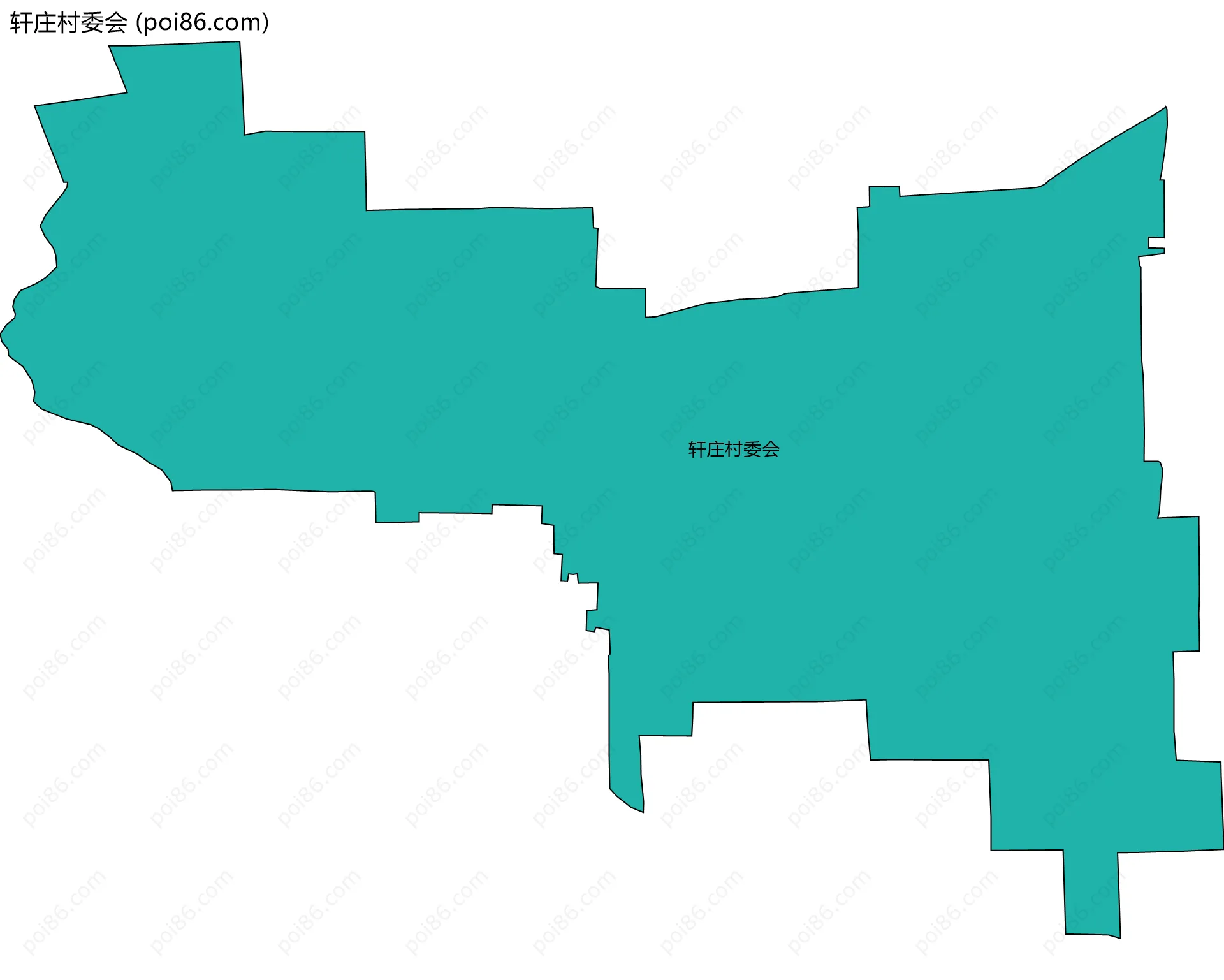轩庄村委会边界地图