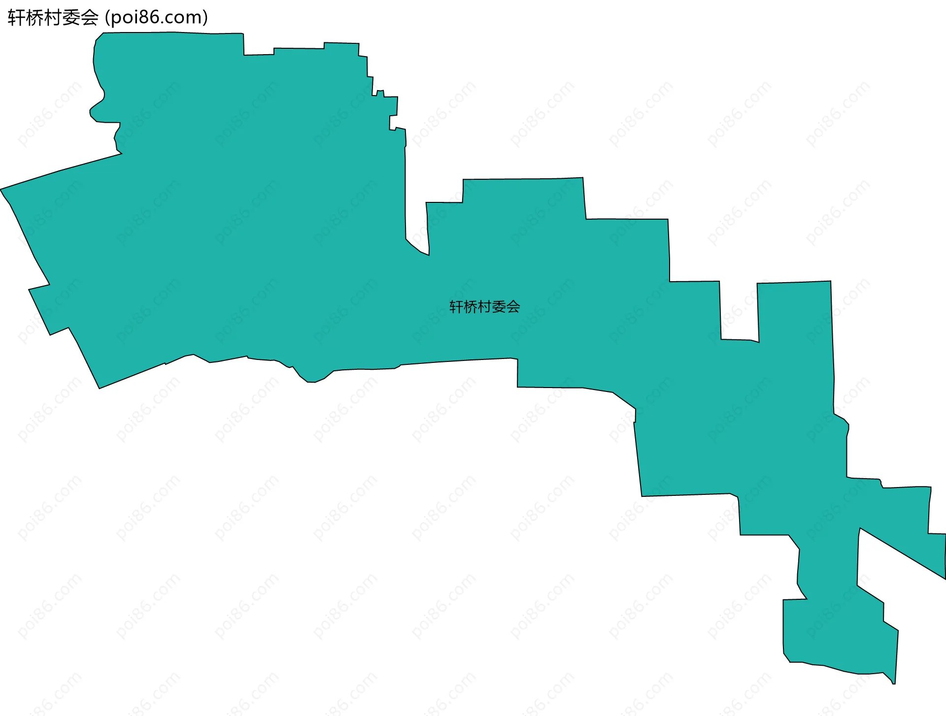 轩桥村委会边界地图