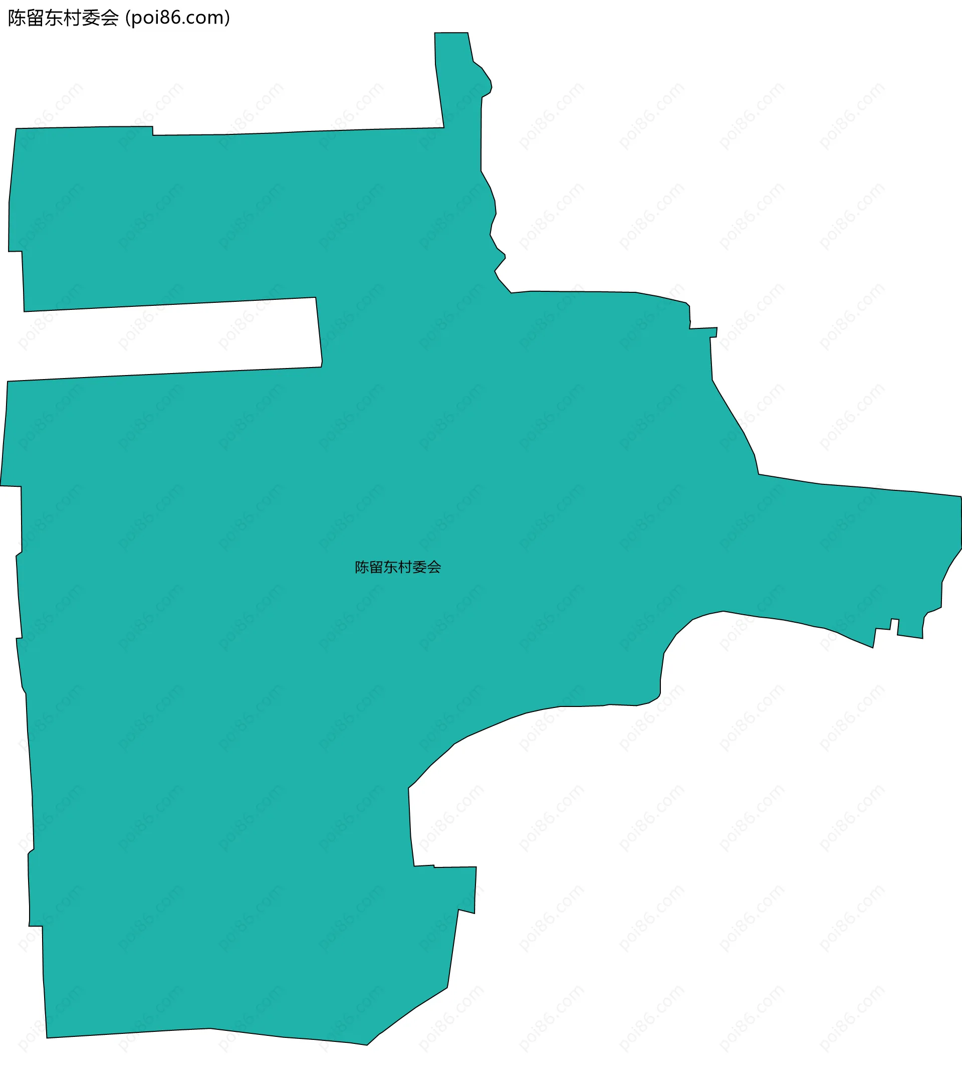 陈留东村委会边界地图