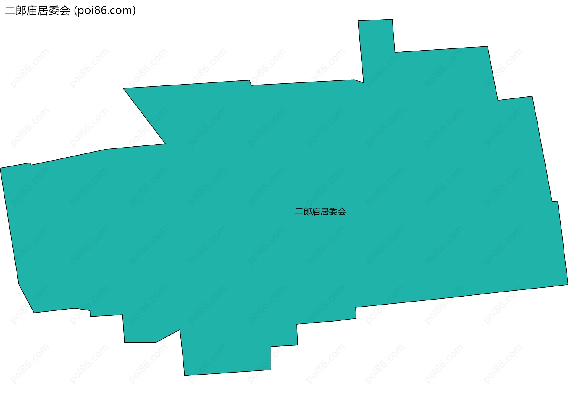 二郎庙居委会边界地图