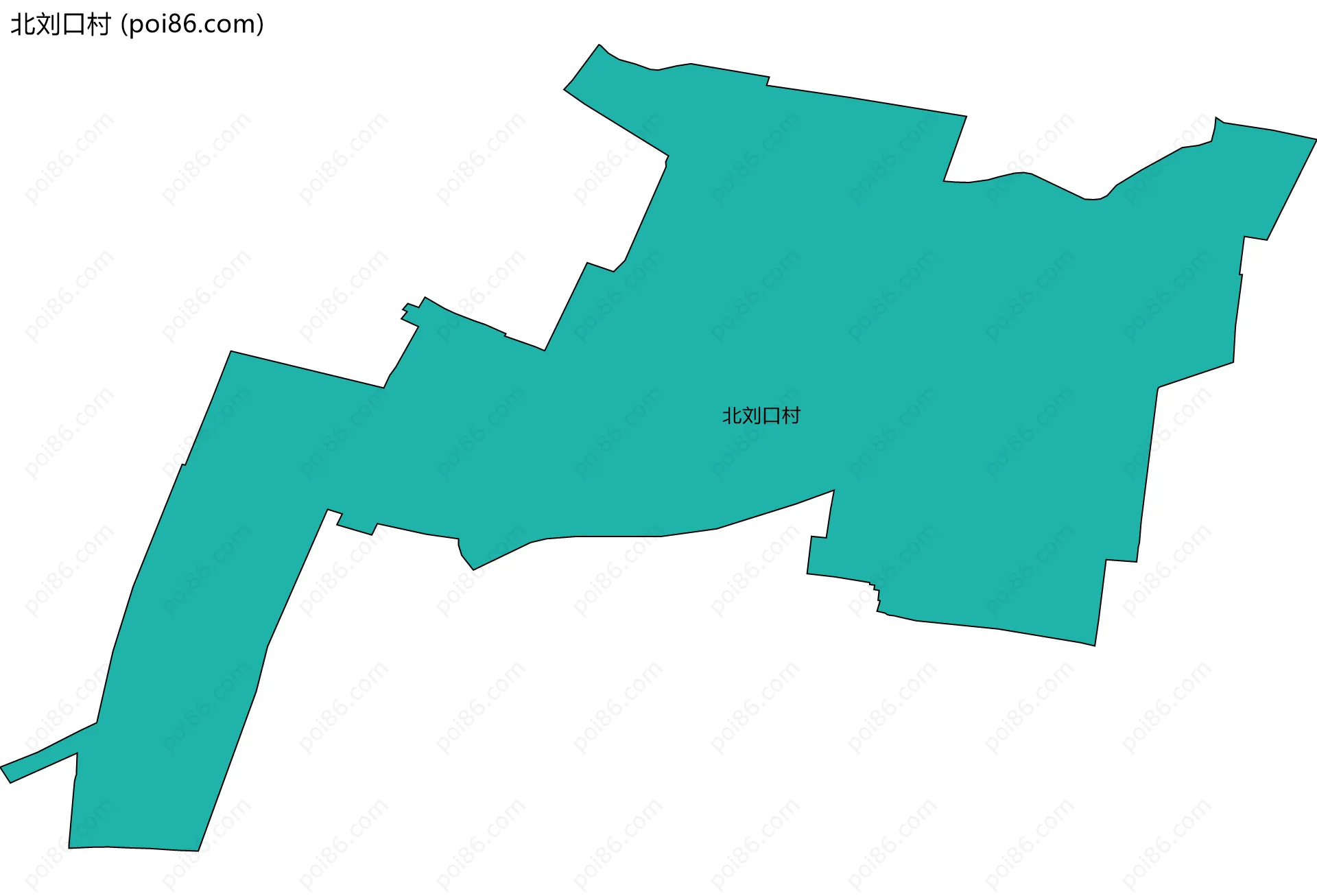 北刘口村边界地图
