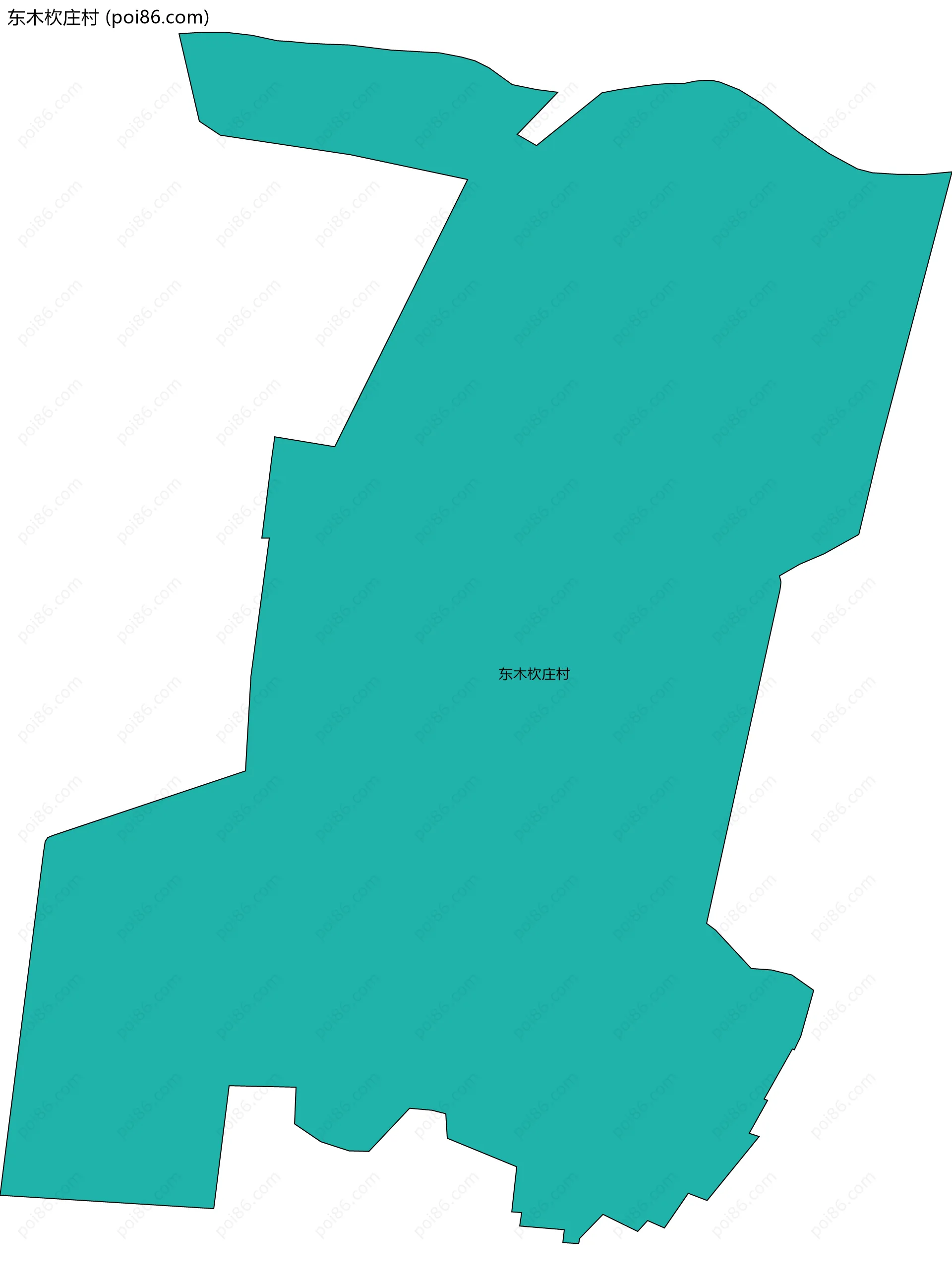 东木杴庄村边界地图