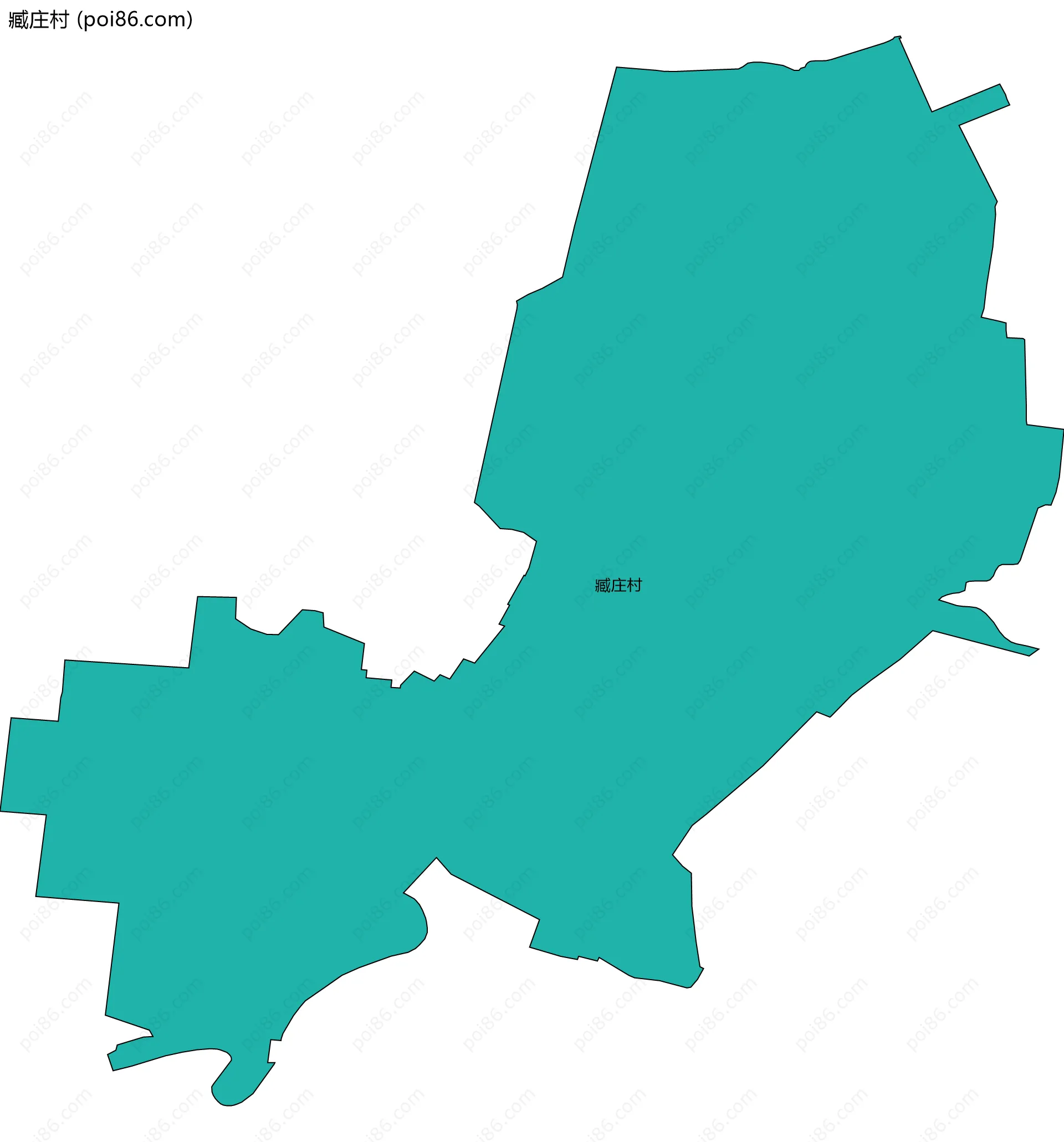 臧庄村边界地图