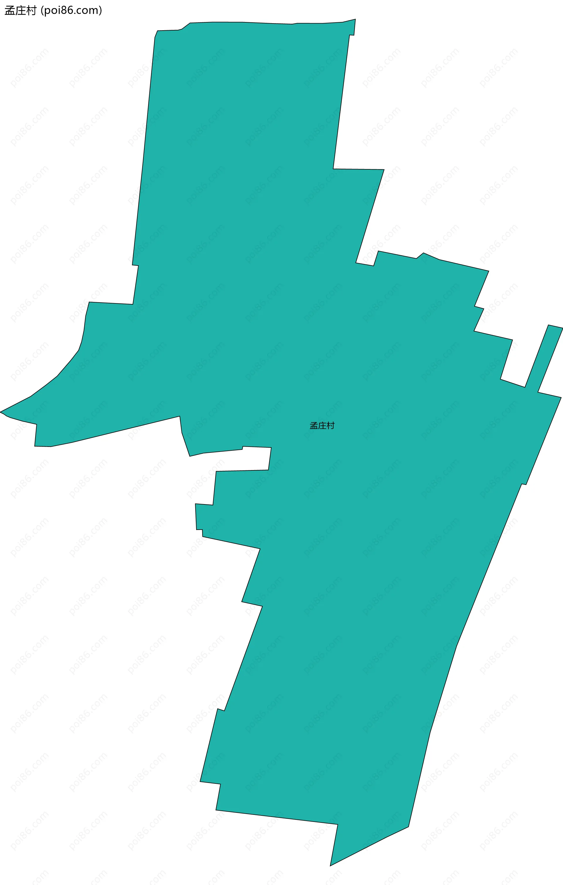 孟庄村边界地图