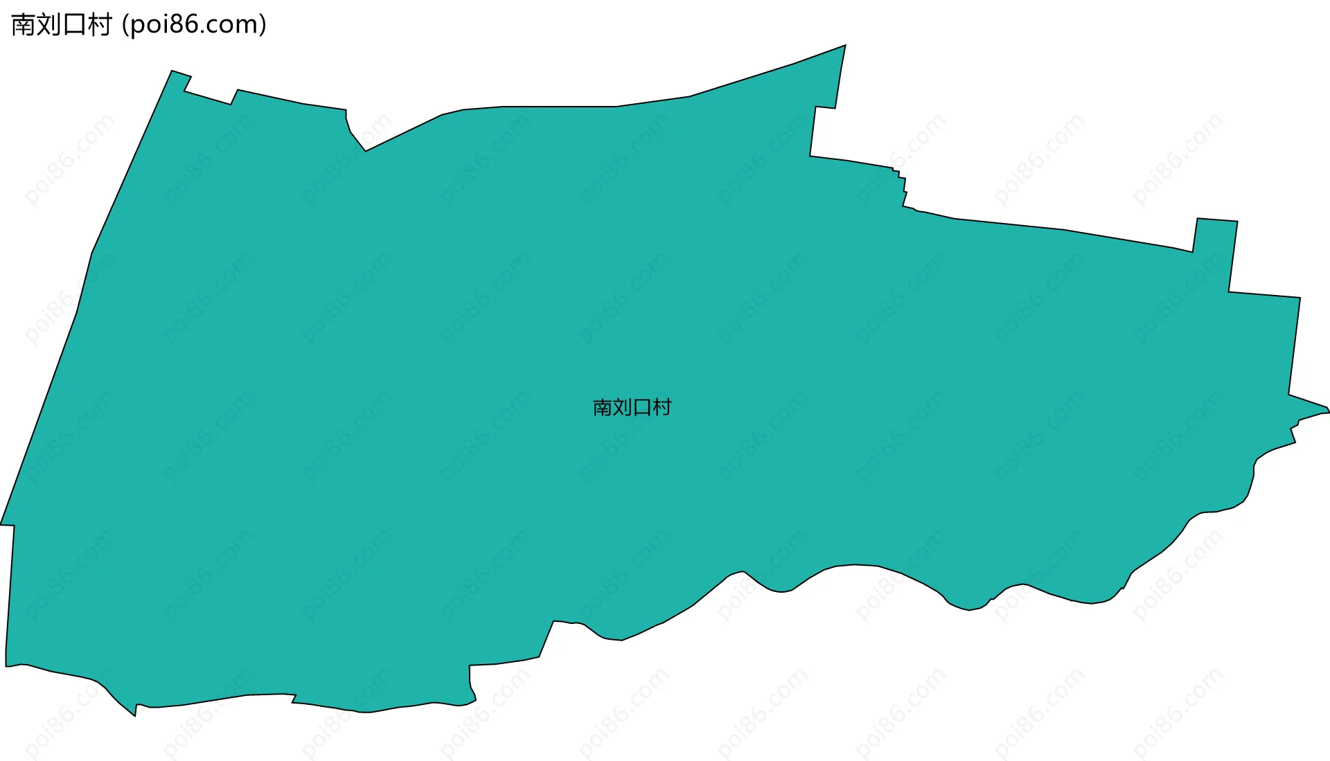 南刘口村边界地图