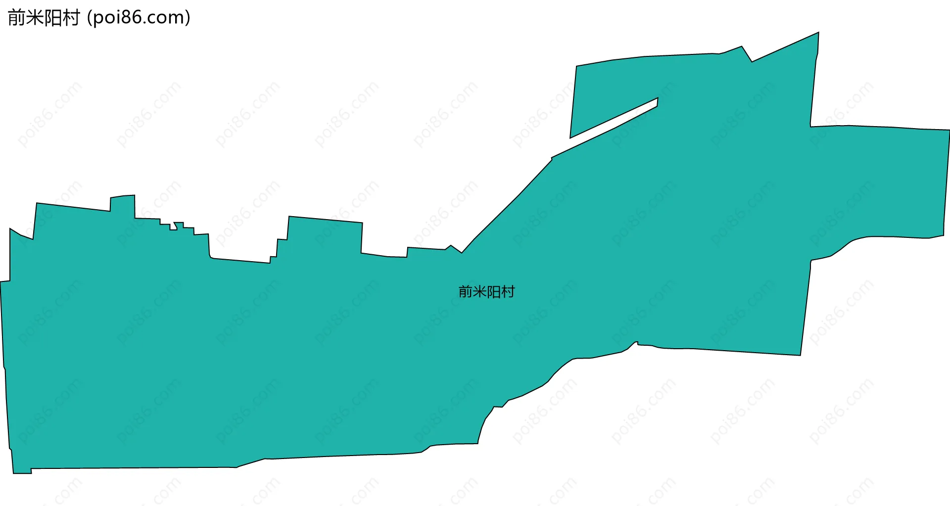 前米阳村边界地图