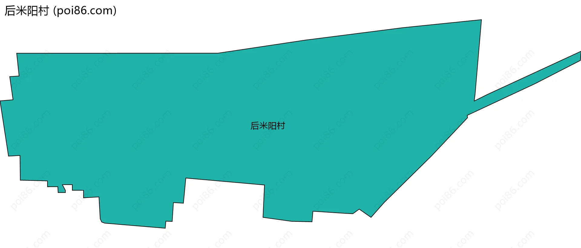 后米阳村边界地图