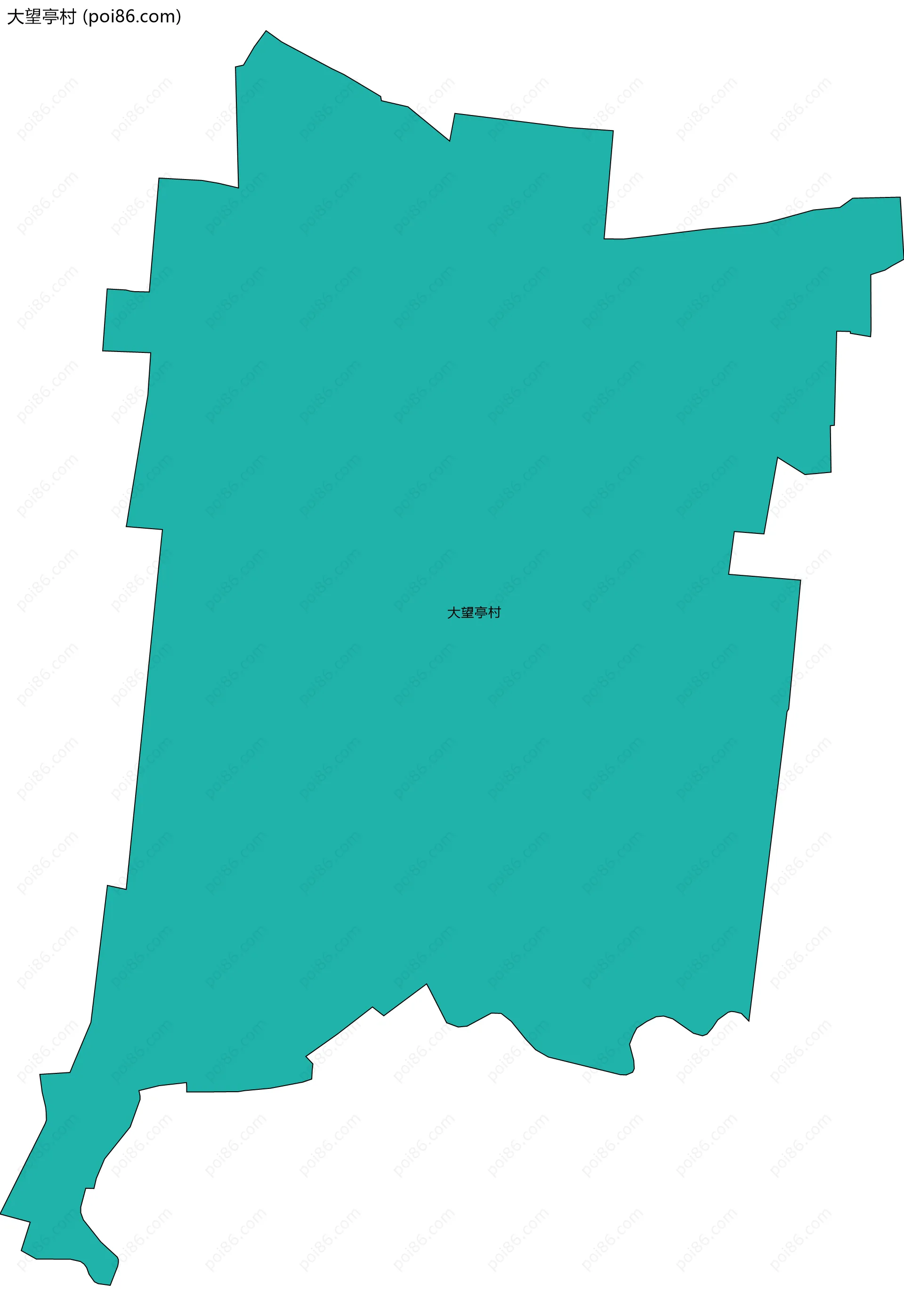 大望亭村边界地图