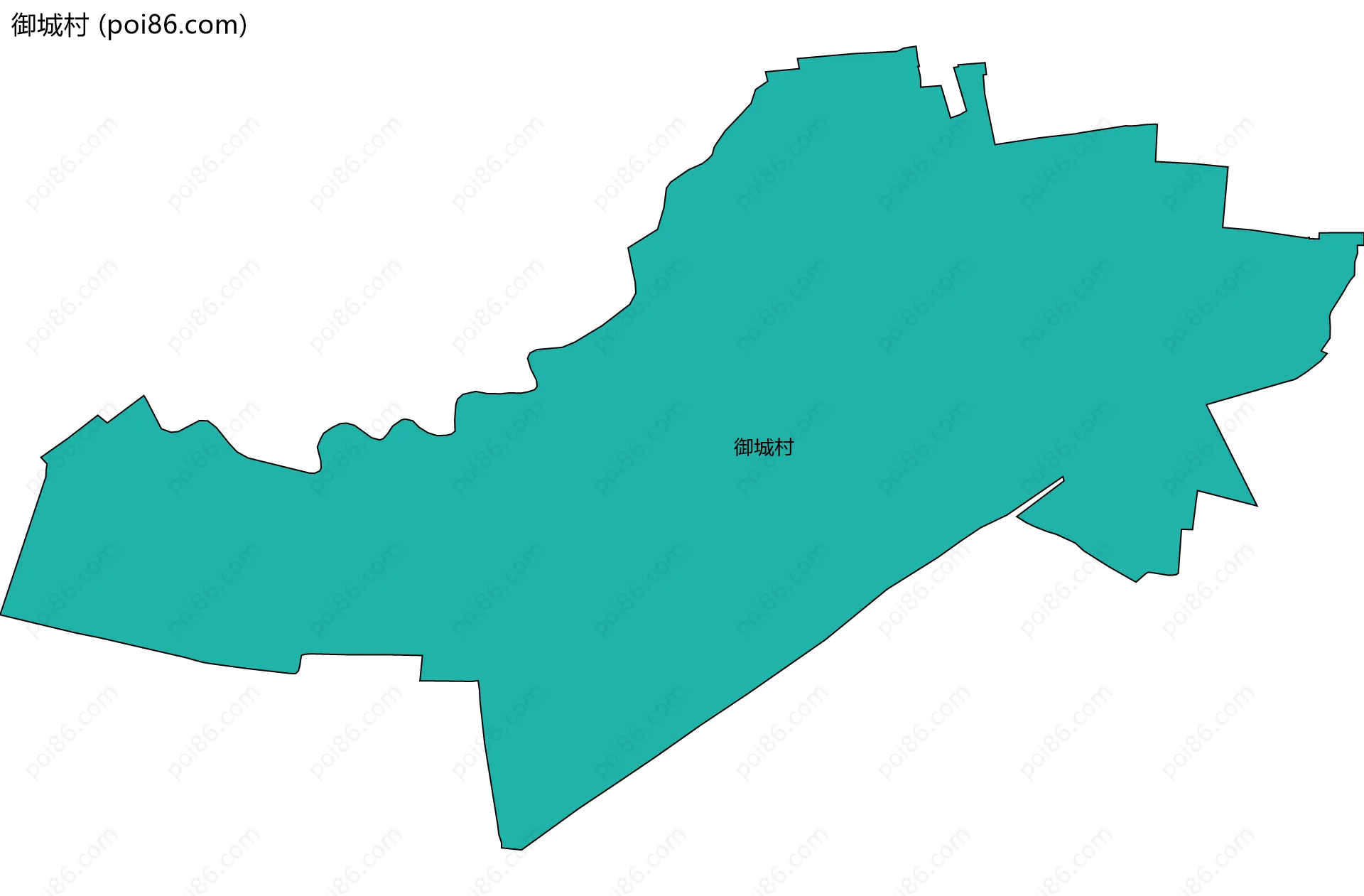 御城村边界地图