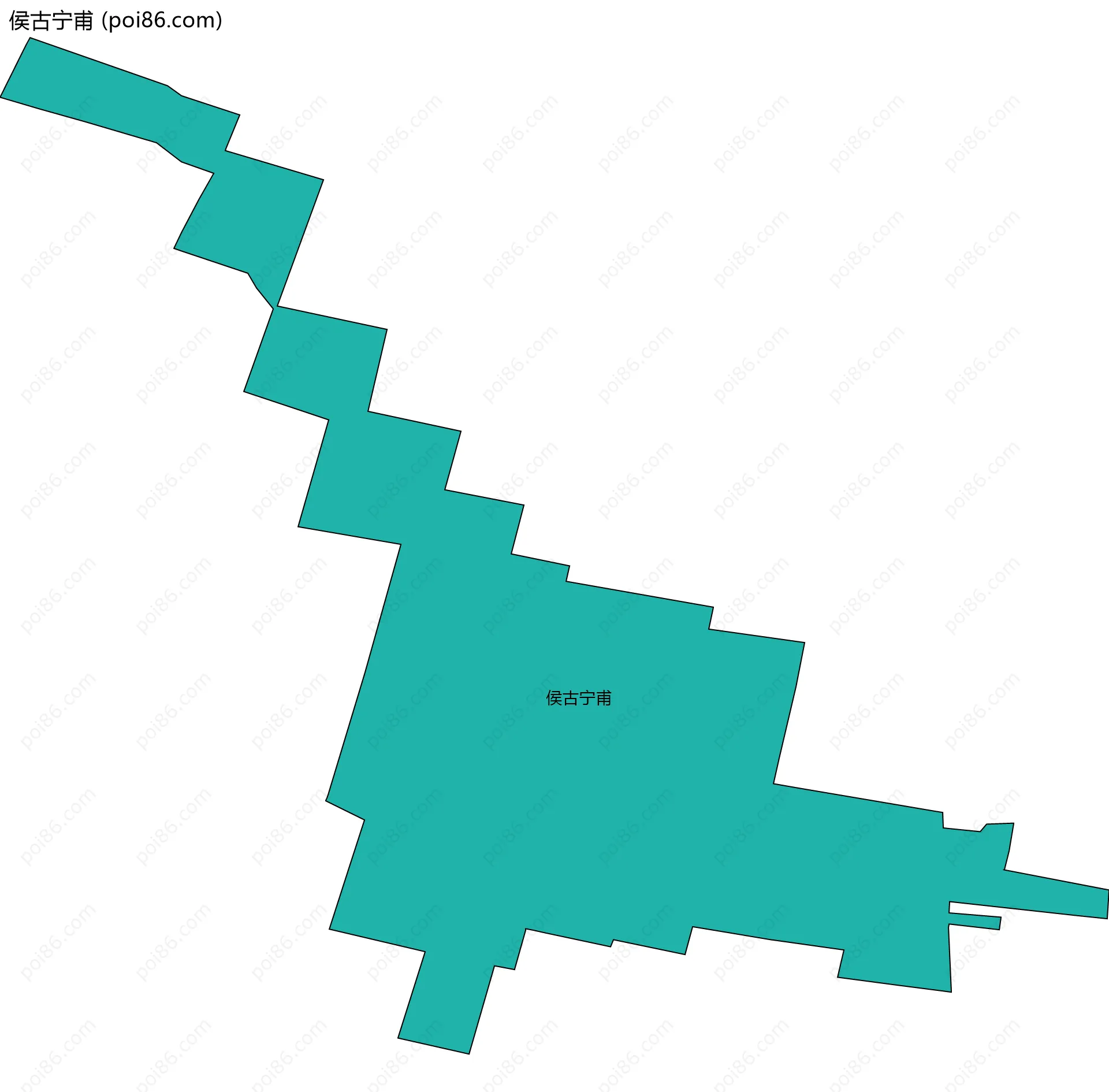 侯古宁甫边界地图