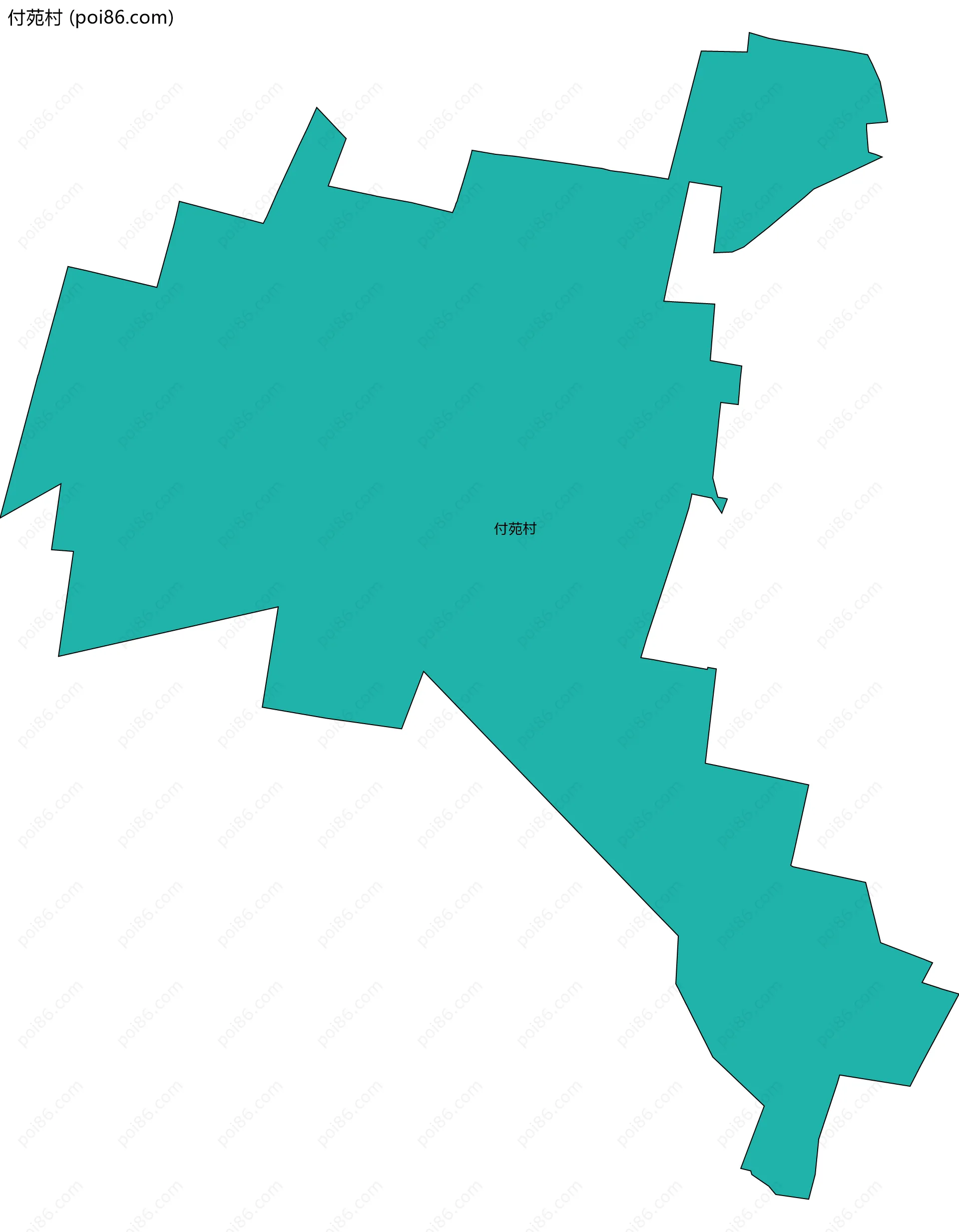 付苑村边界地图