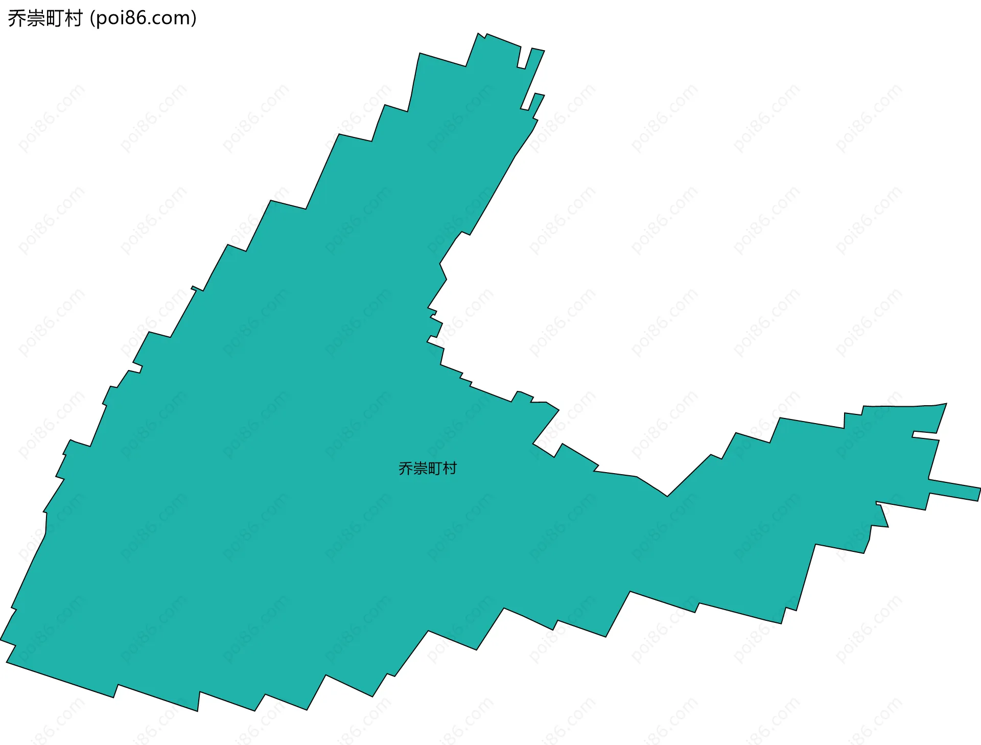 乔崇町村边界地图