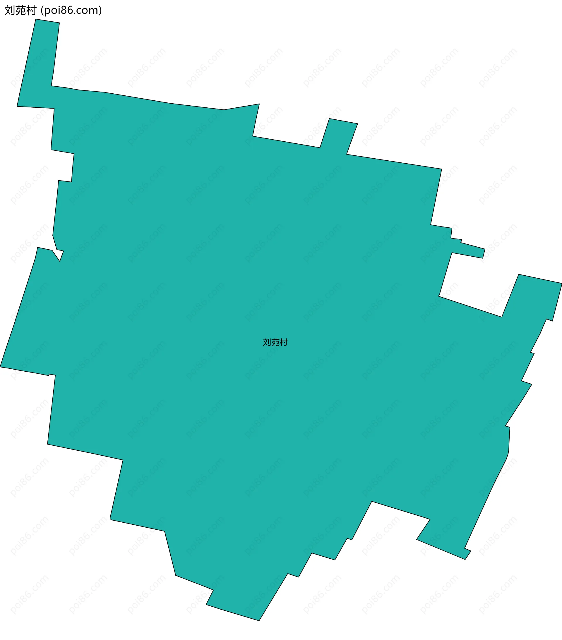 刘苑村边界地图