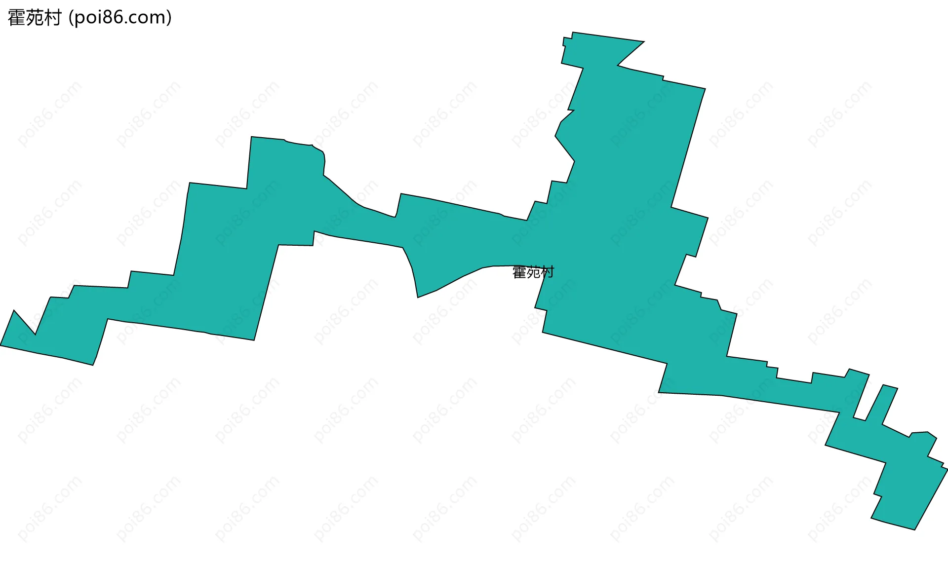 霍苑村边界地图