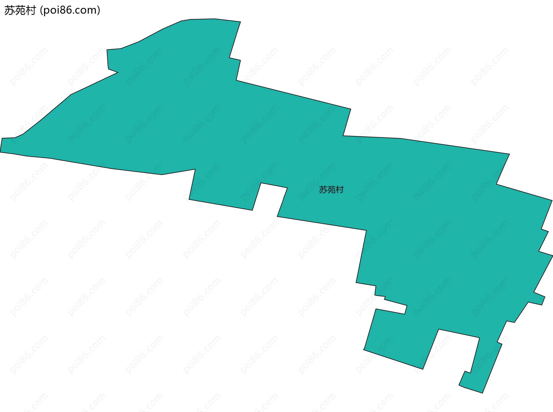 苏苑村边界地图