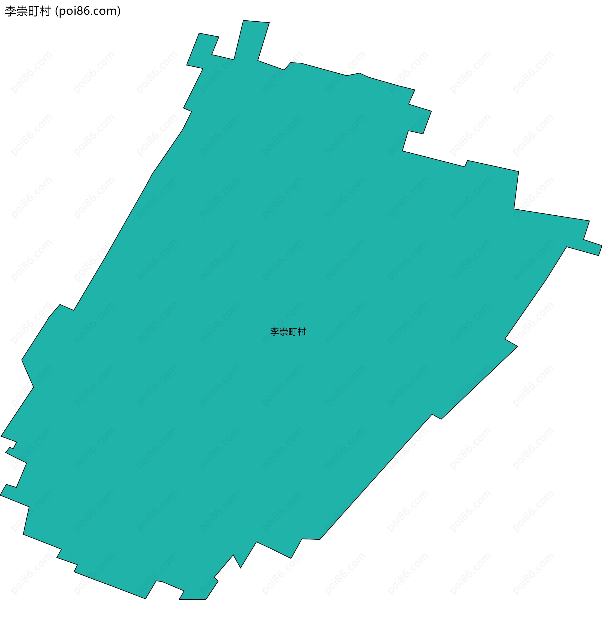 李崇町村边界地图