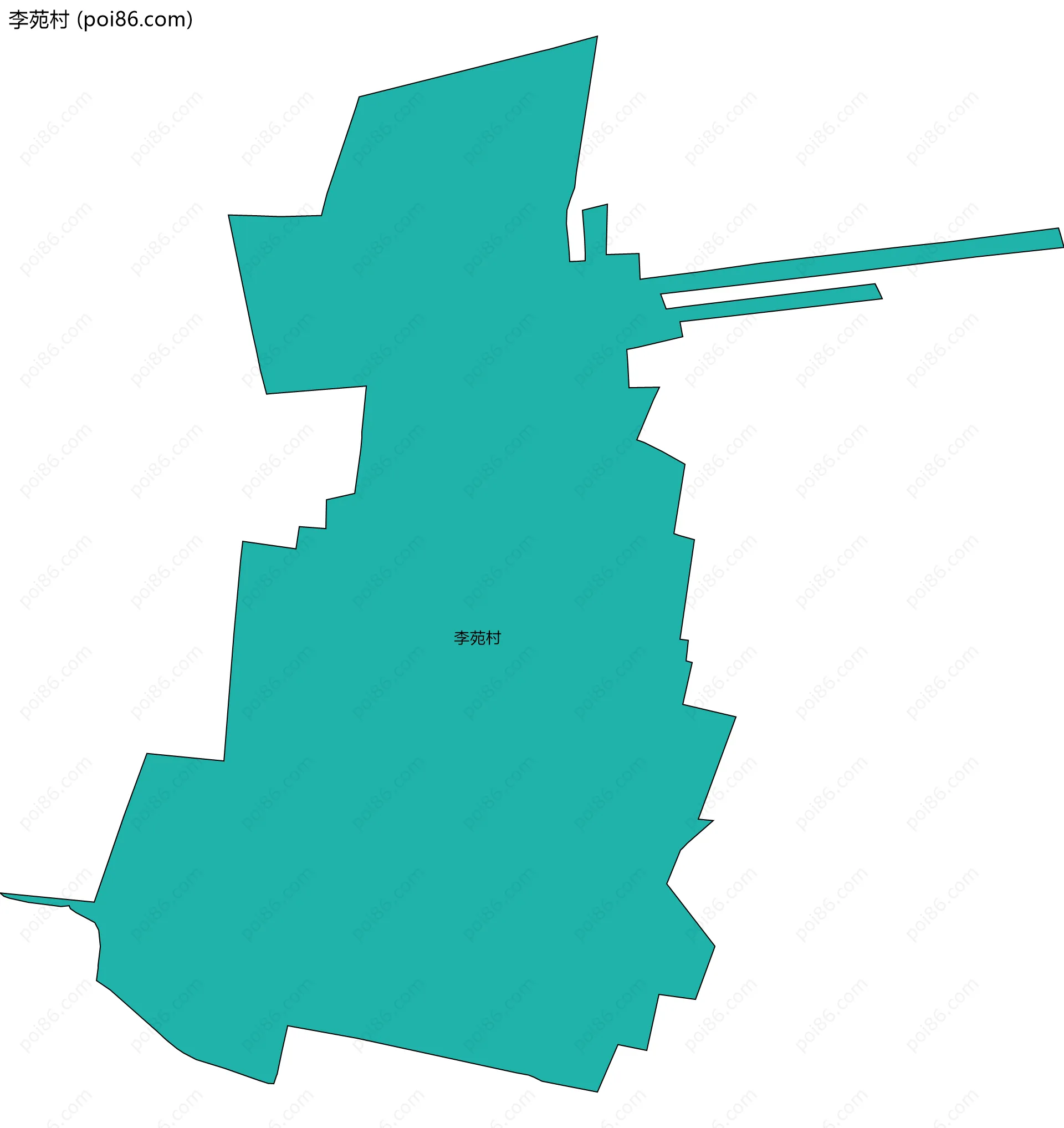 李苑村边界地图