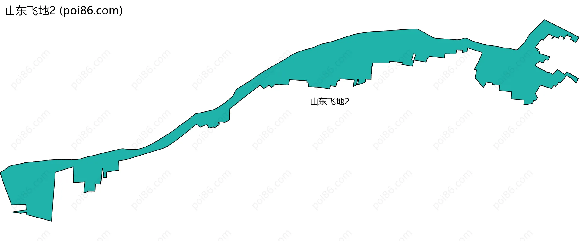 山东飞地2边界地图