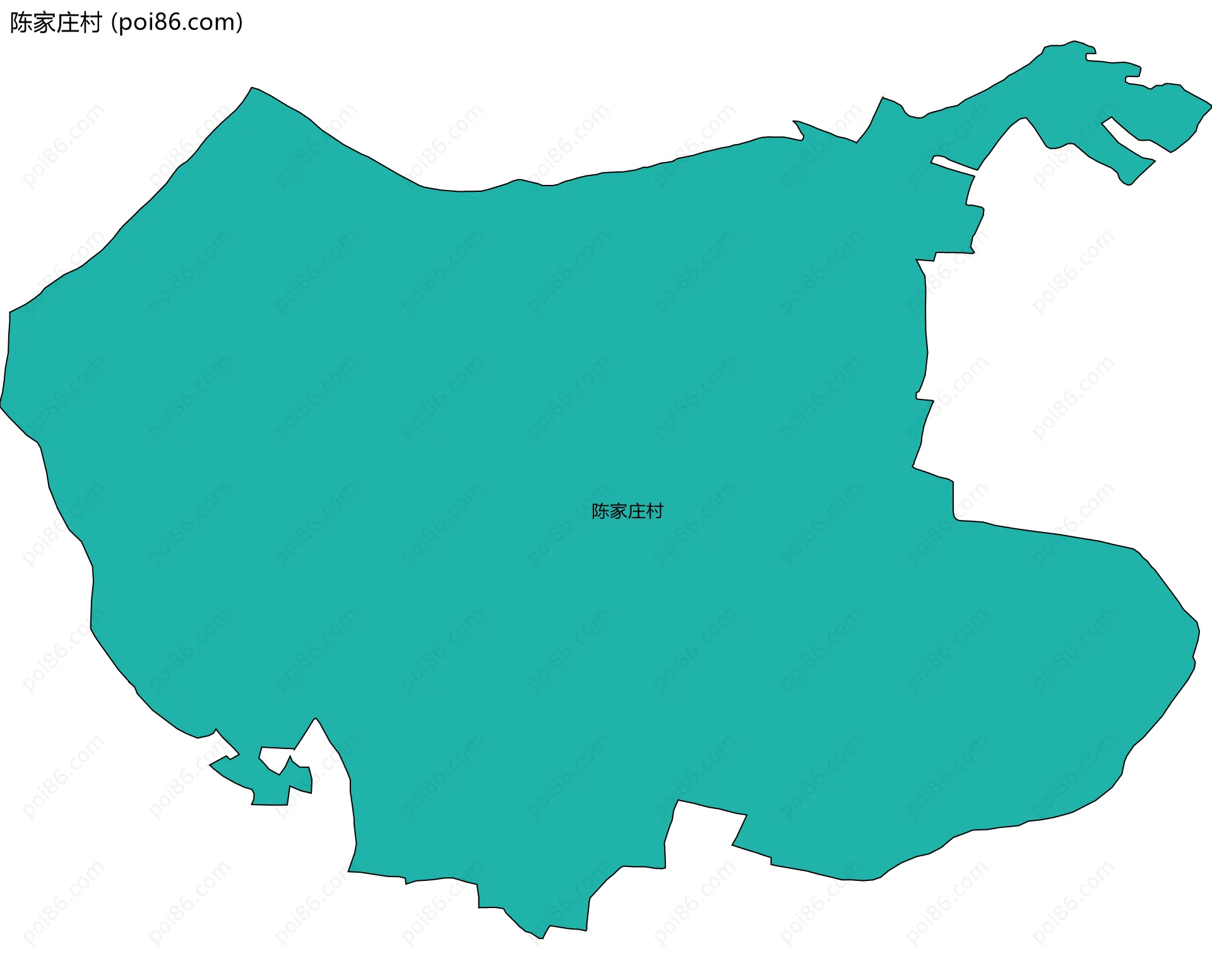 陈家庄村边界地图
