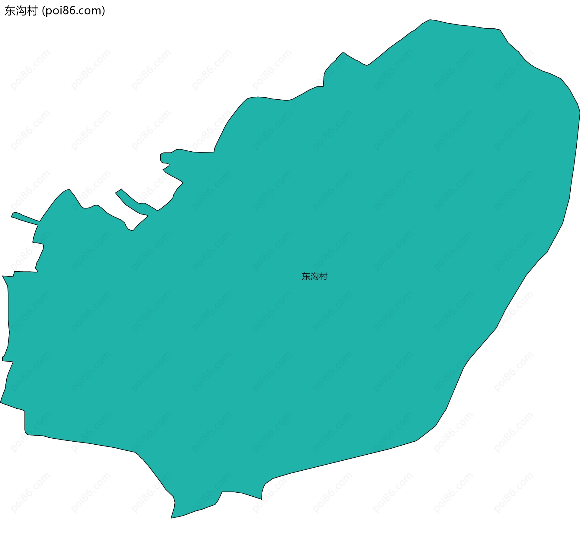 东沟村边界地图