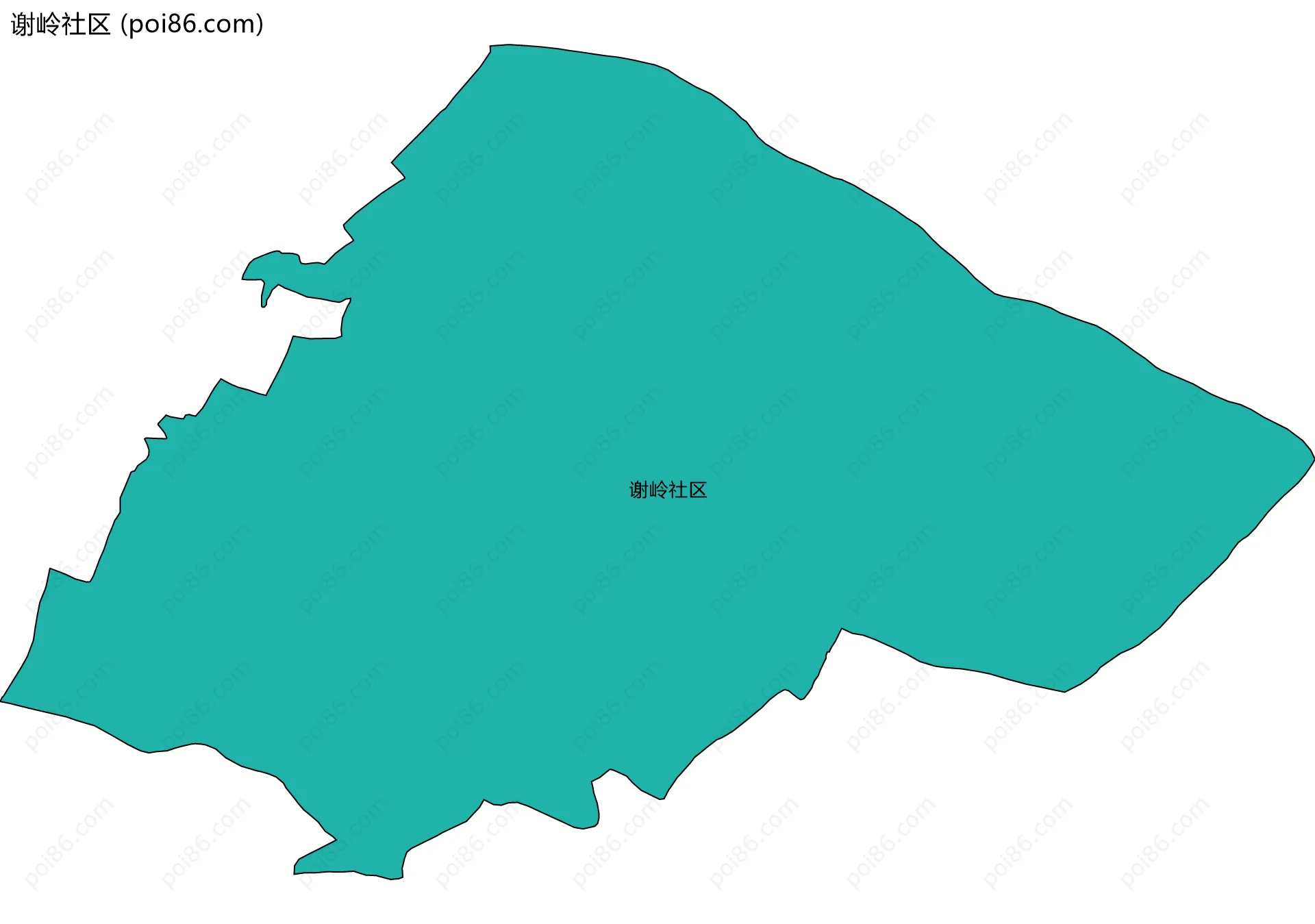 谢岭社区边界地图