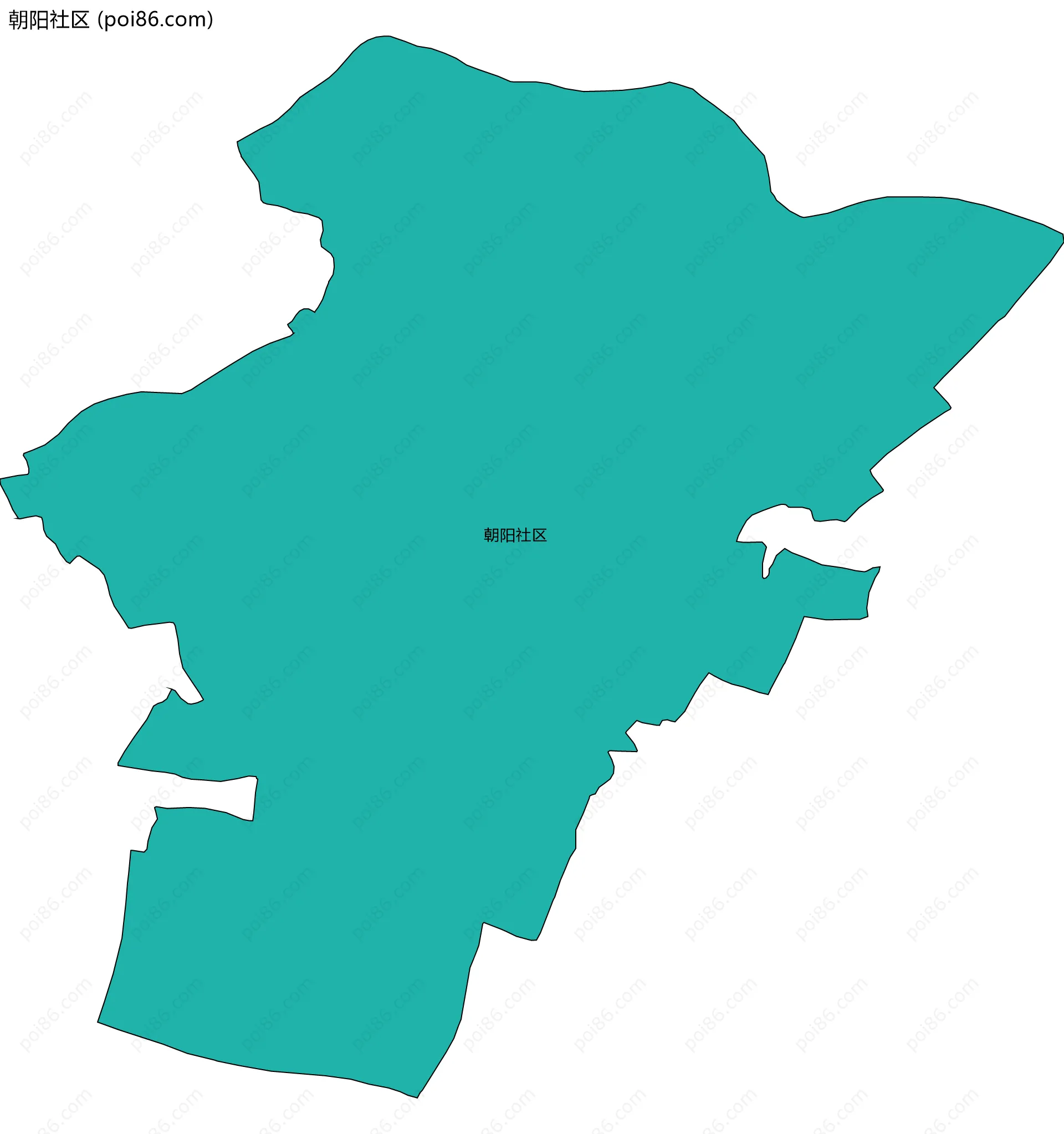 朝阳社区边界地图