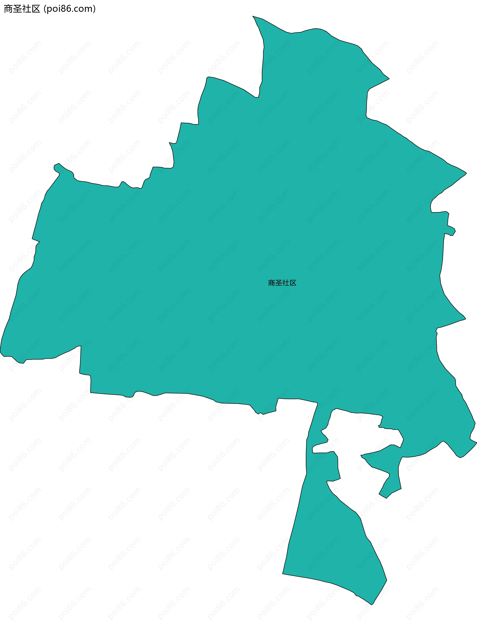 商圣社区边界地图