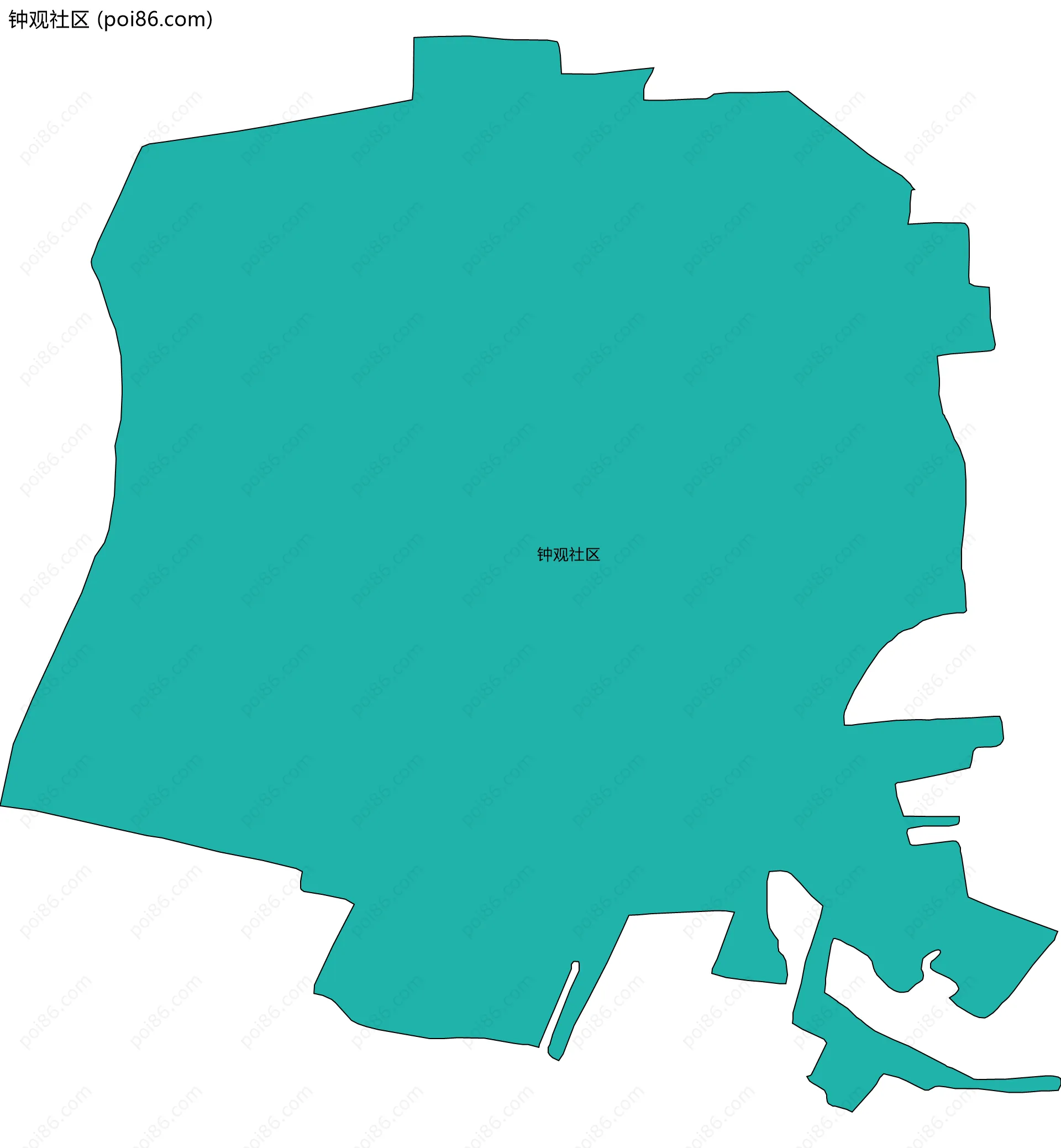 钟观社区边界地图