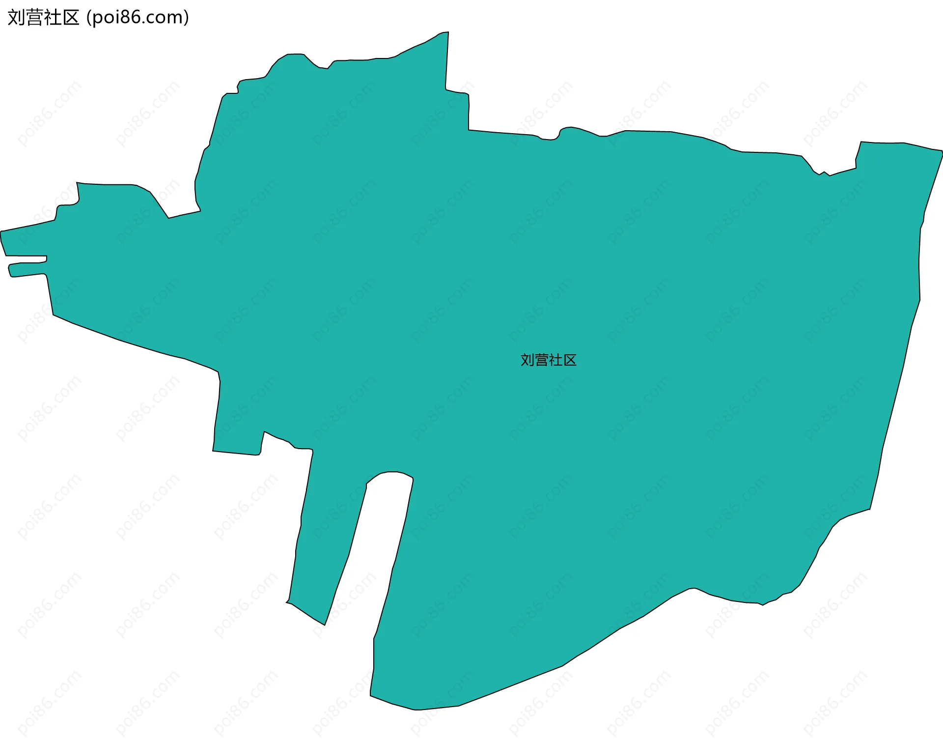 刘营社区边界地图