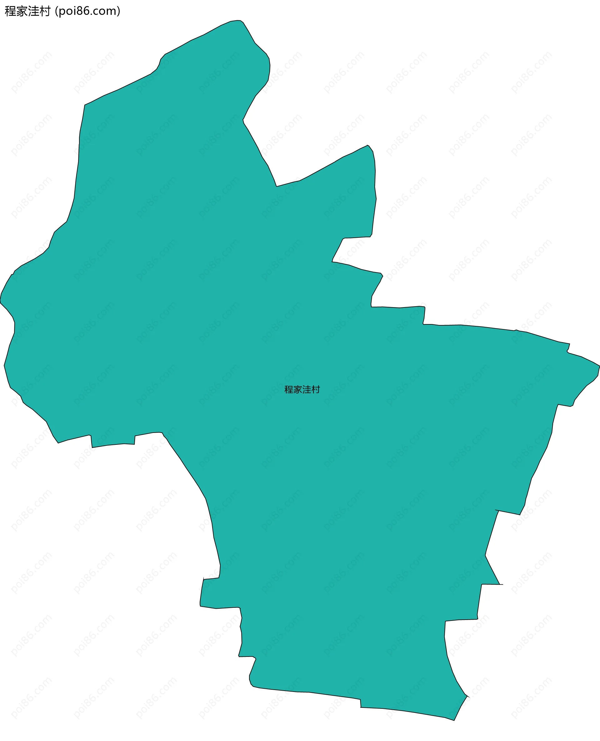 程家洼村边界地图