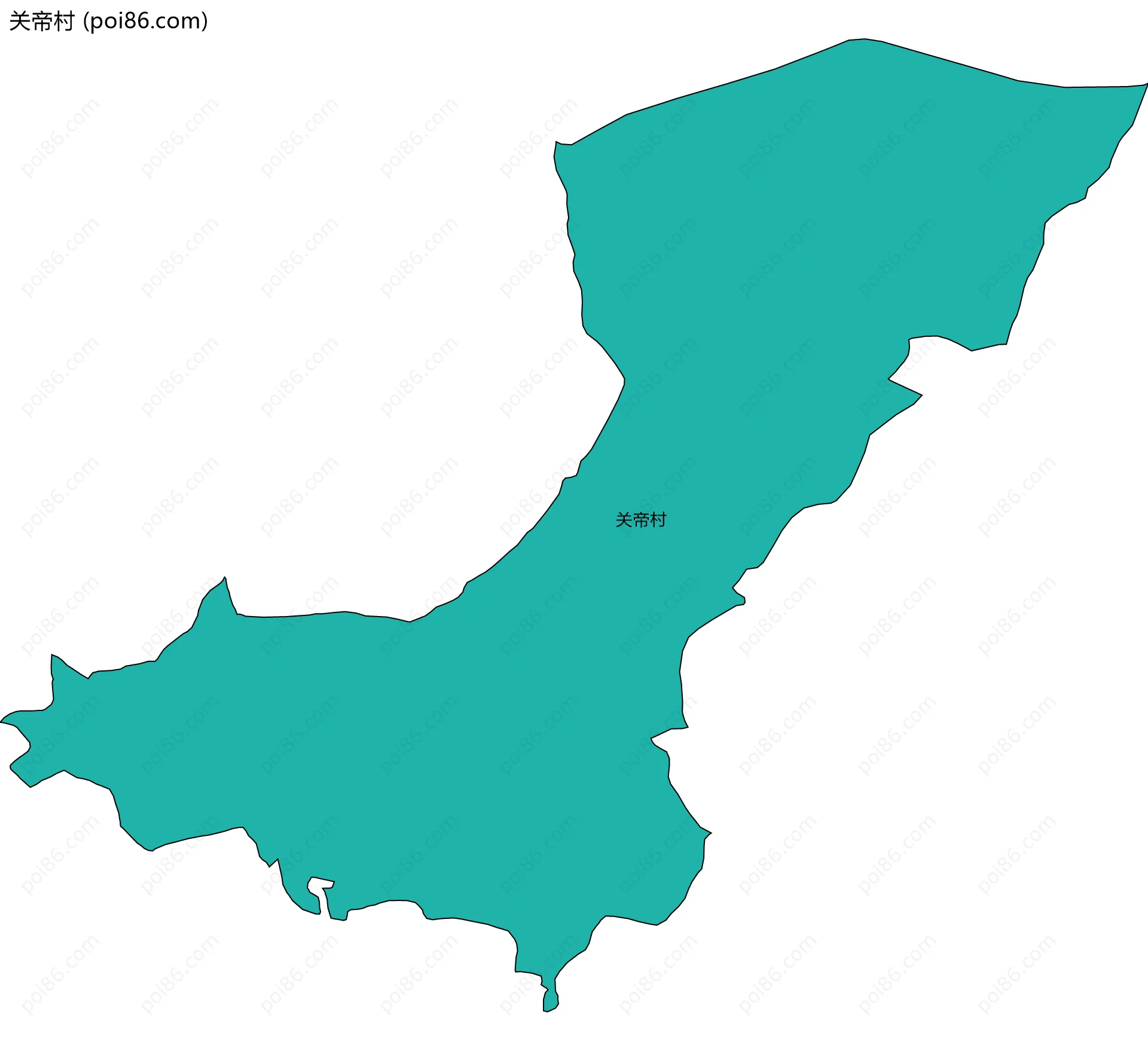 关帝村边界地图