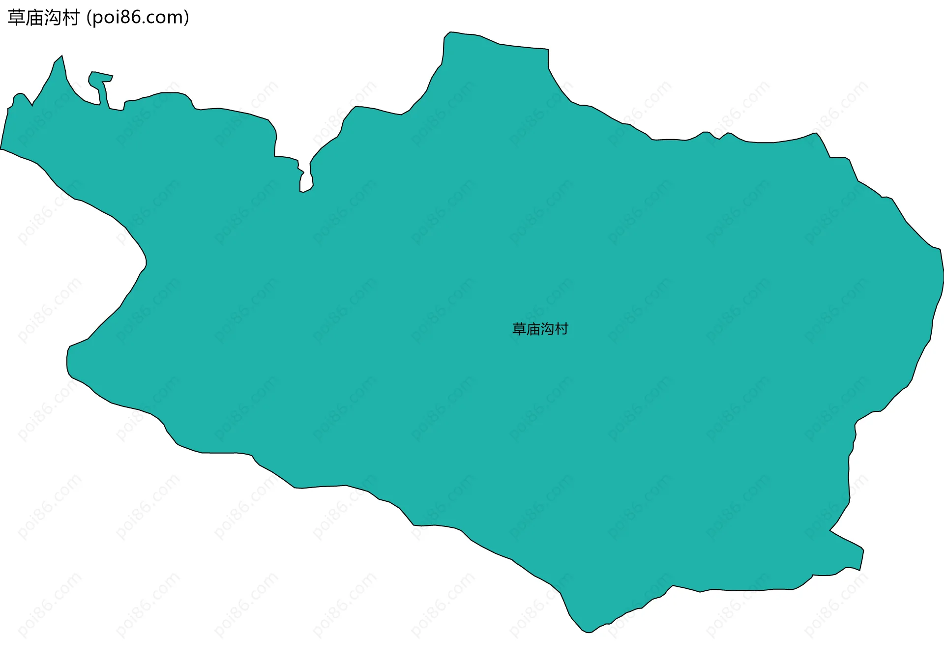 草庙沟村边界地图