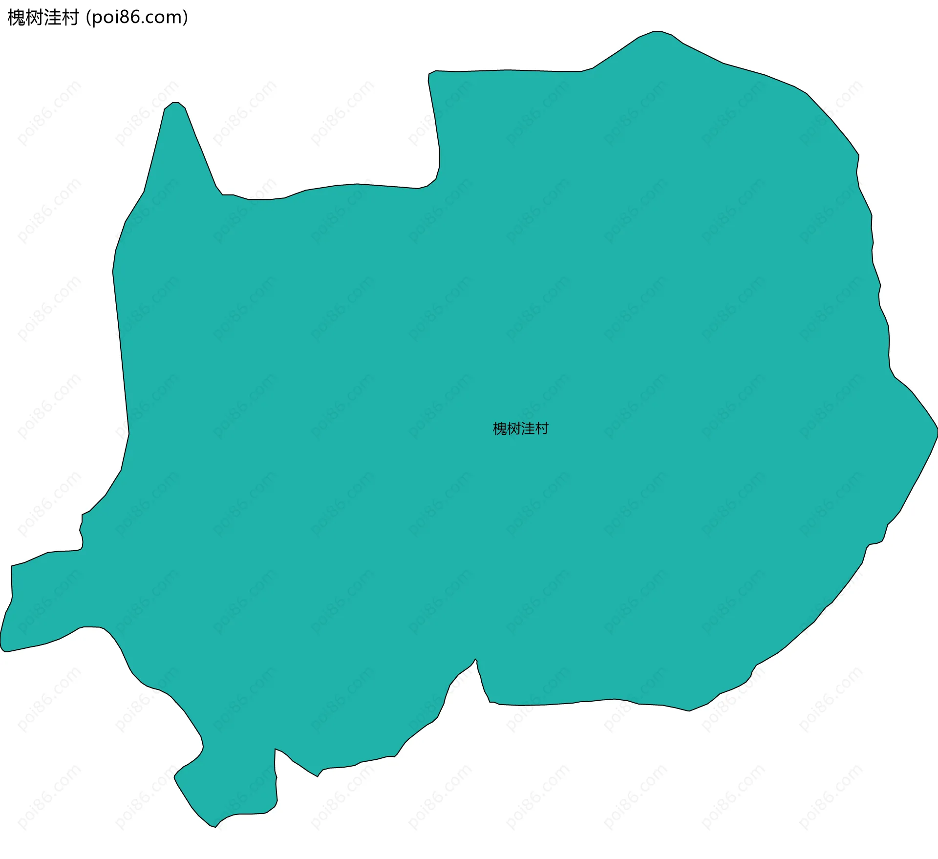 槐树洼村边界地图