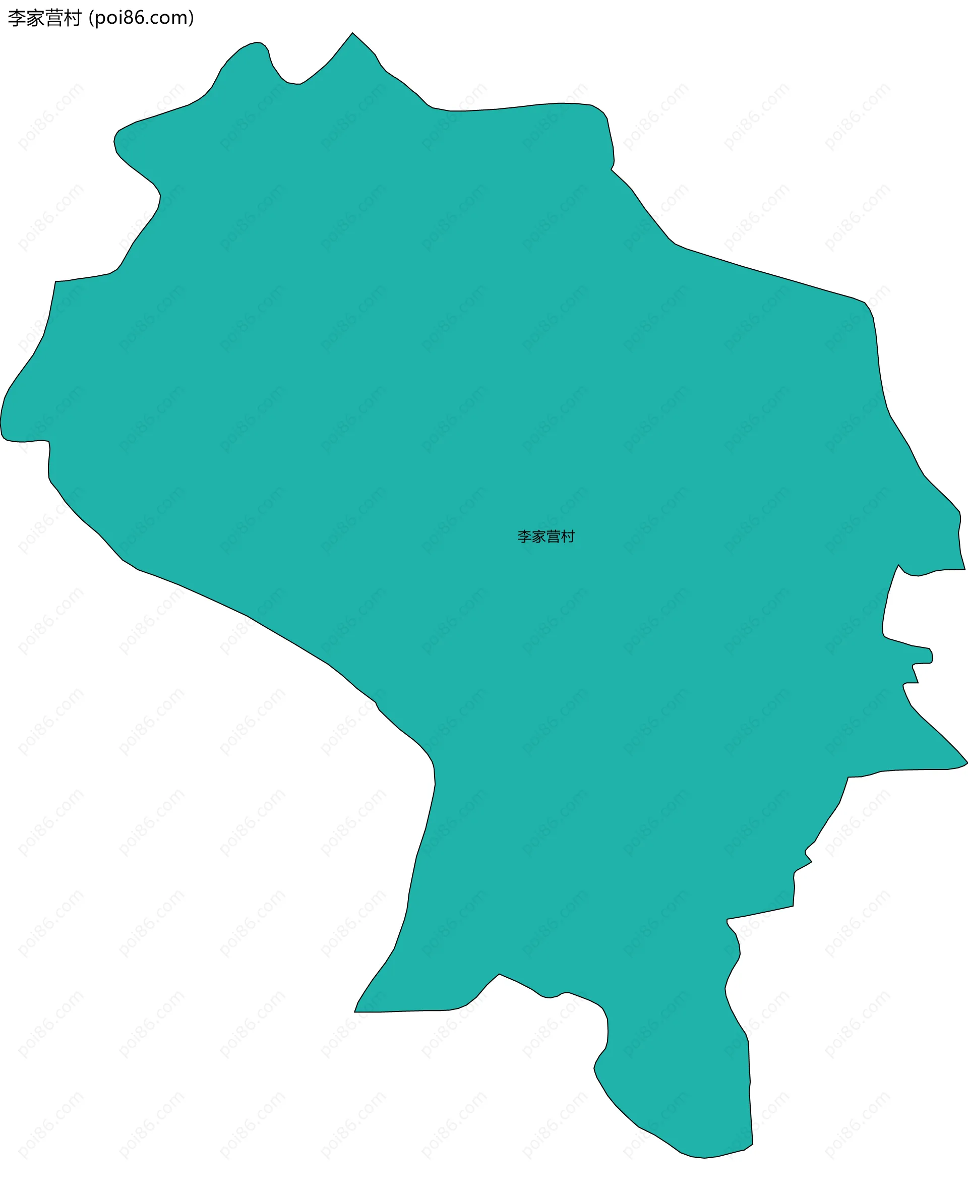 李家营村边界地图